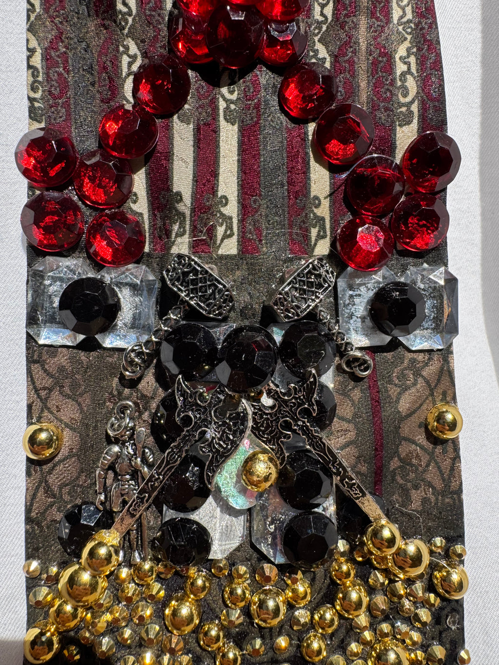 Dark Grey Overview of Dungeon and Dragons High Class Royalty Tie