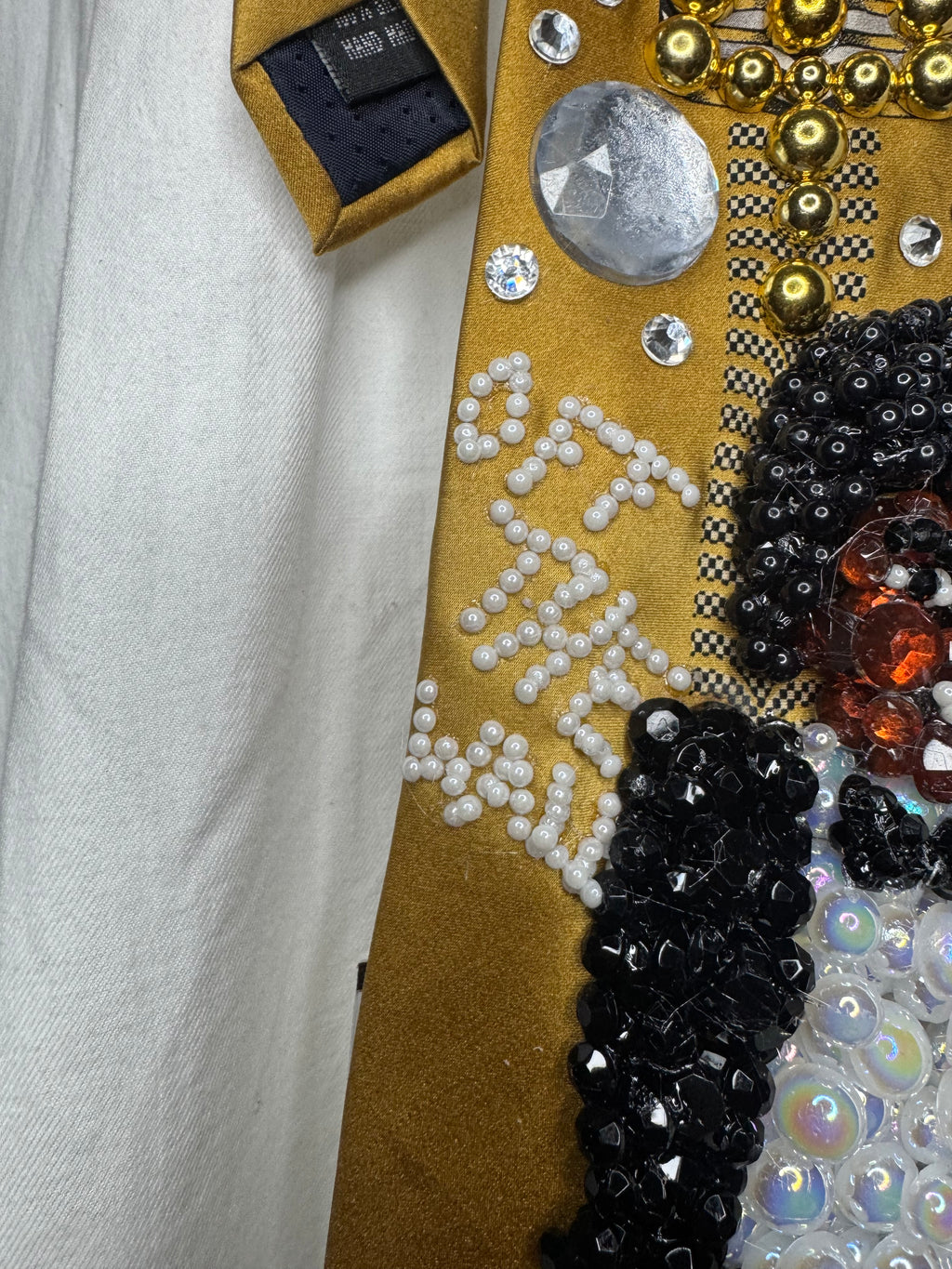 Gold Michael Jackson Off the Wall Album Cover Royalty Tie