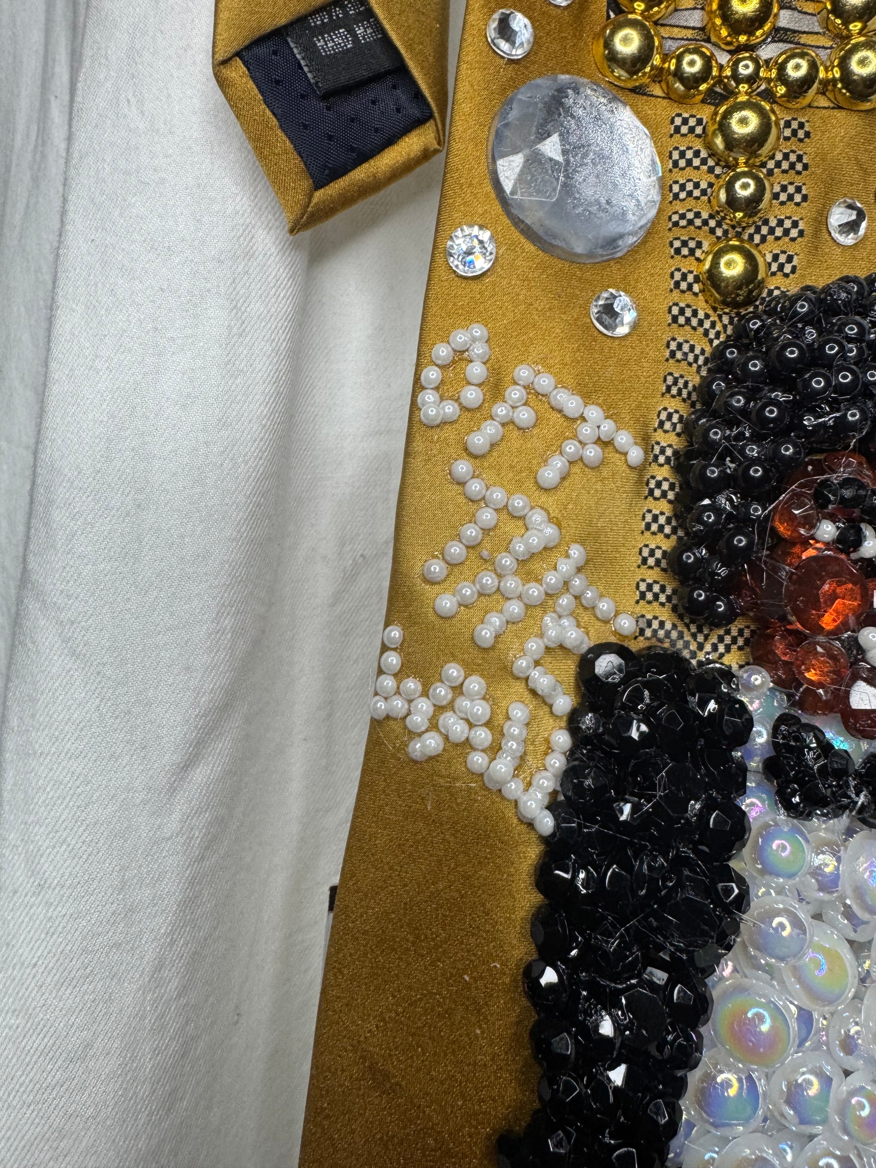 Gold Michael Jackson Off the Wall Album Cover Royalty Tie