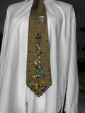 Gold Treasure Box Spilling Jewels Royalty Tie