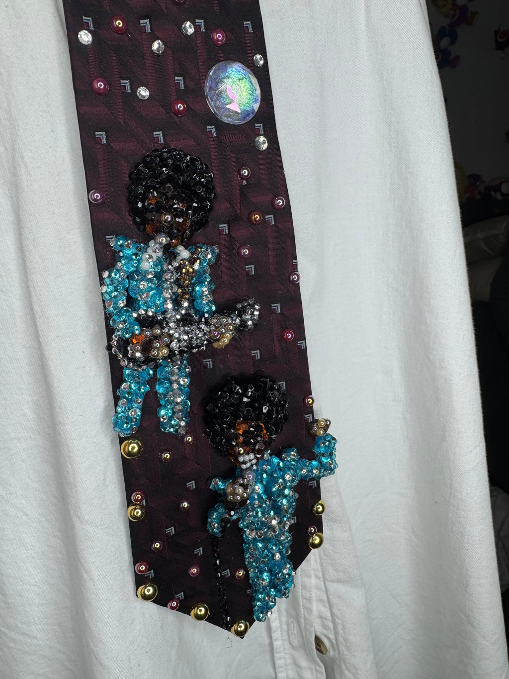 Dark Red Teen Michael & Tito Jackson Performing “Show You the Way to Go” on Musikladen 1977 Jackson 5  Tie