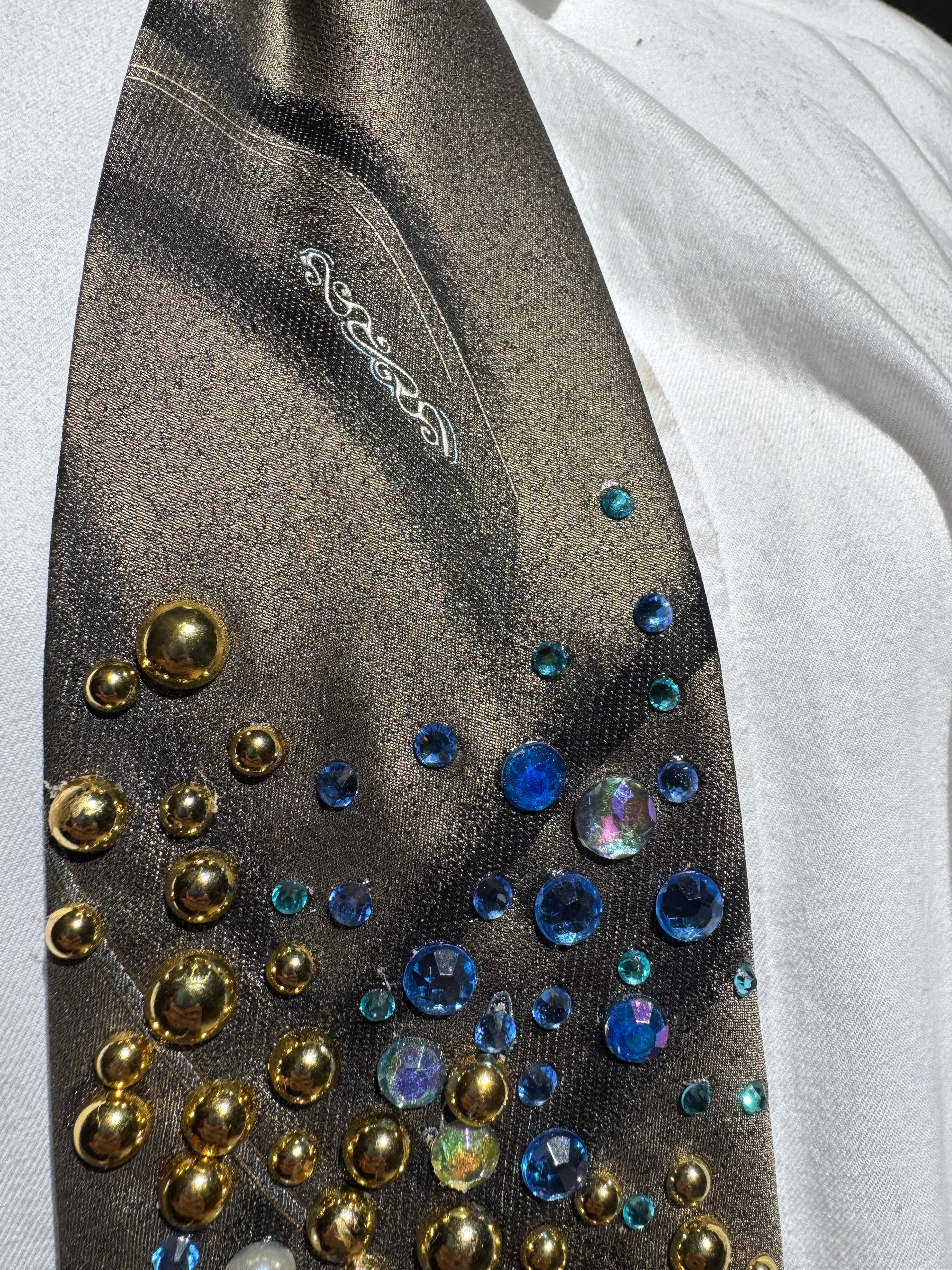Green Magical Vined and Blue Jay Nature Royalty Tie