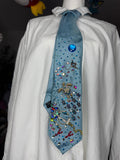 Light Blue Anchored Ocean Floor Aqautic Royalty Tie