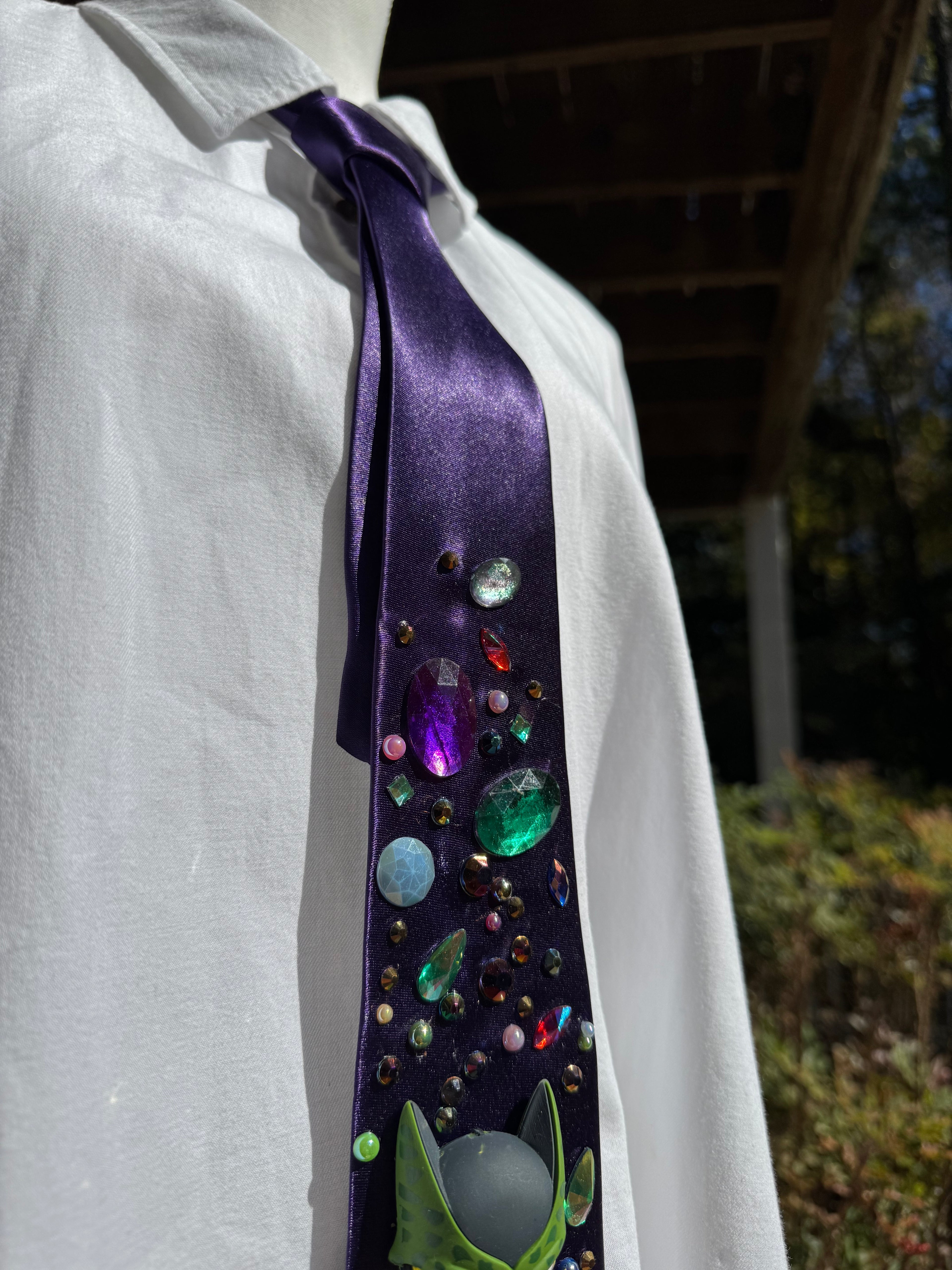 Purple Silk Cell Aura Farming Over All 7 Dragon Balls DBZ Tie