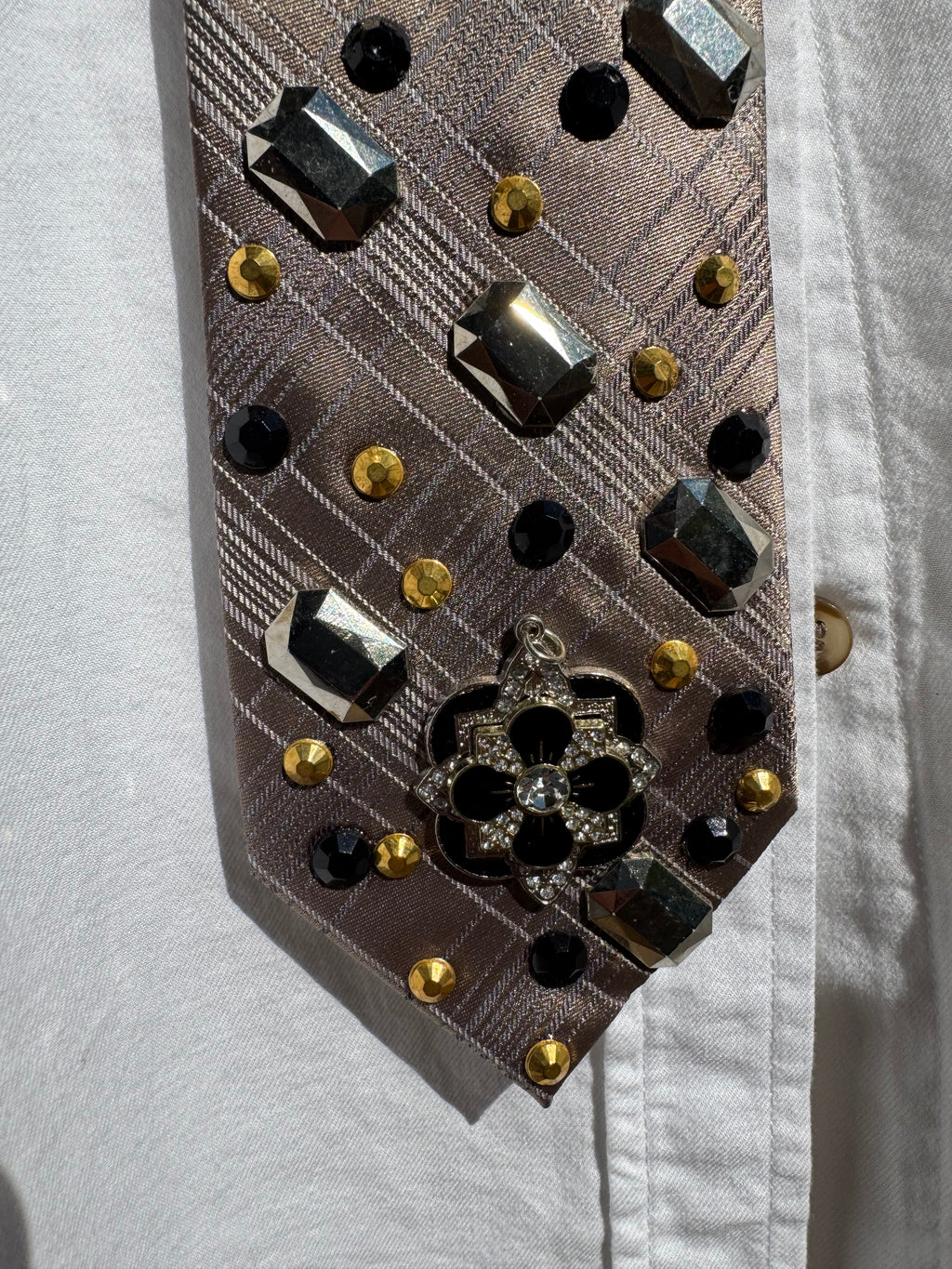 Beige Ace of Spade High Class Royalty Tie