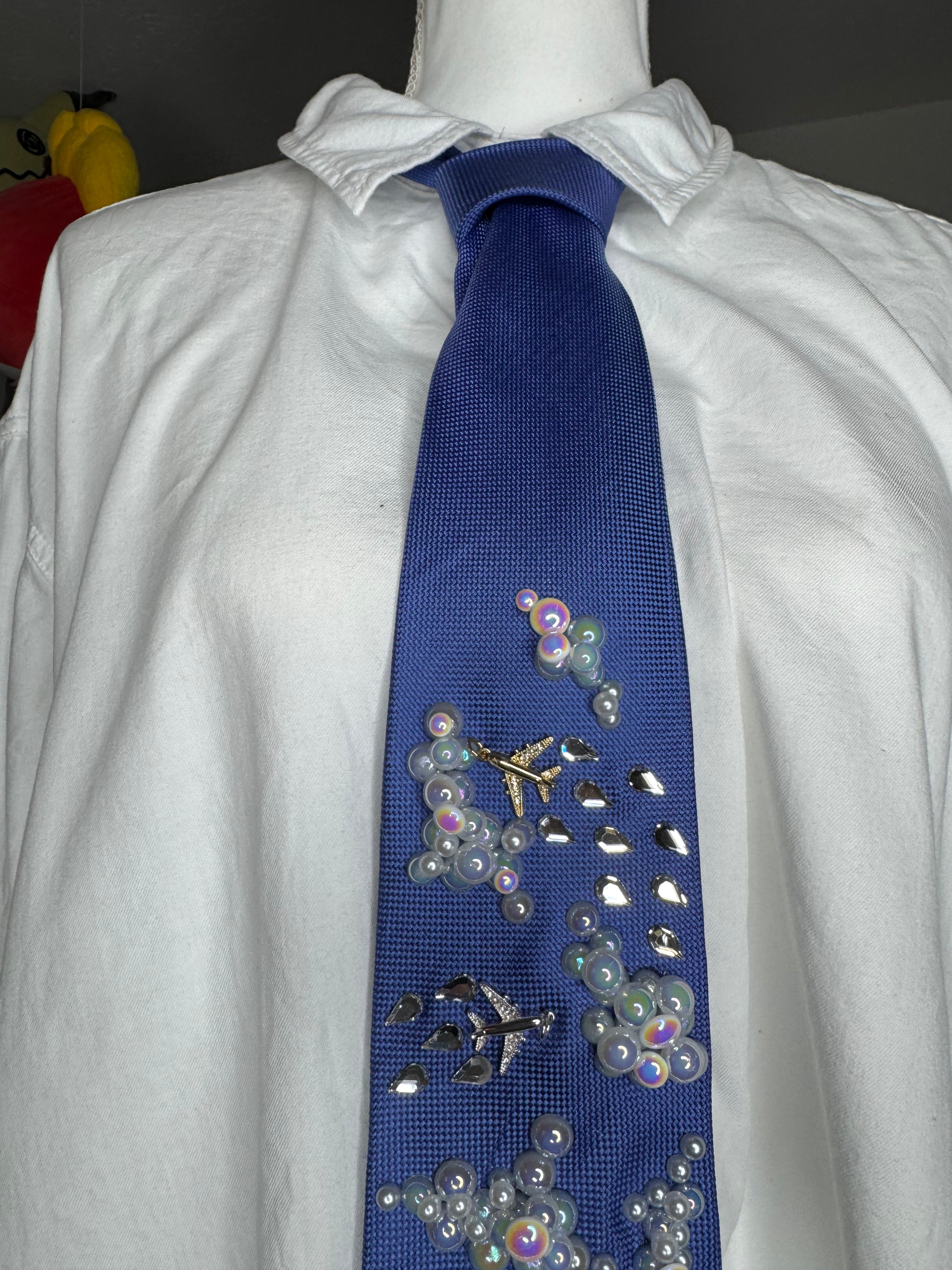 Blue Clouds and AirPlanes Pilot Tie