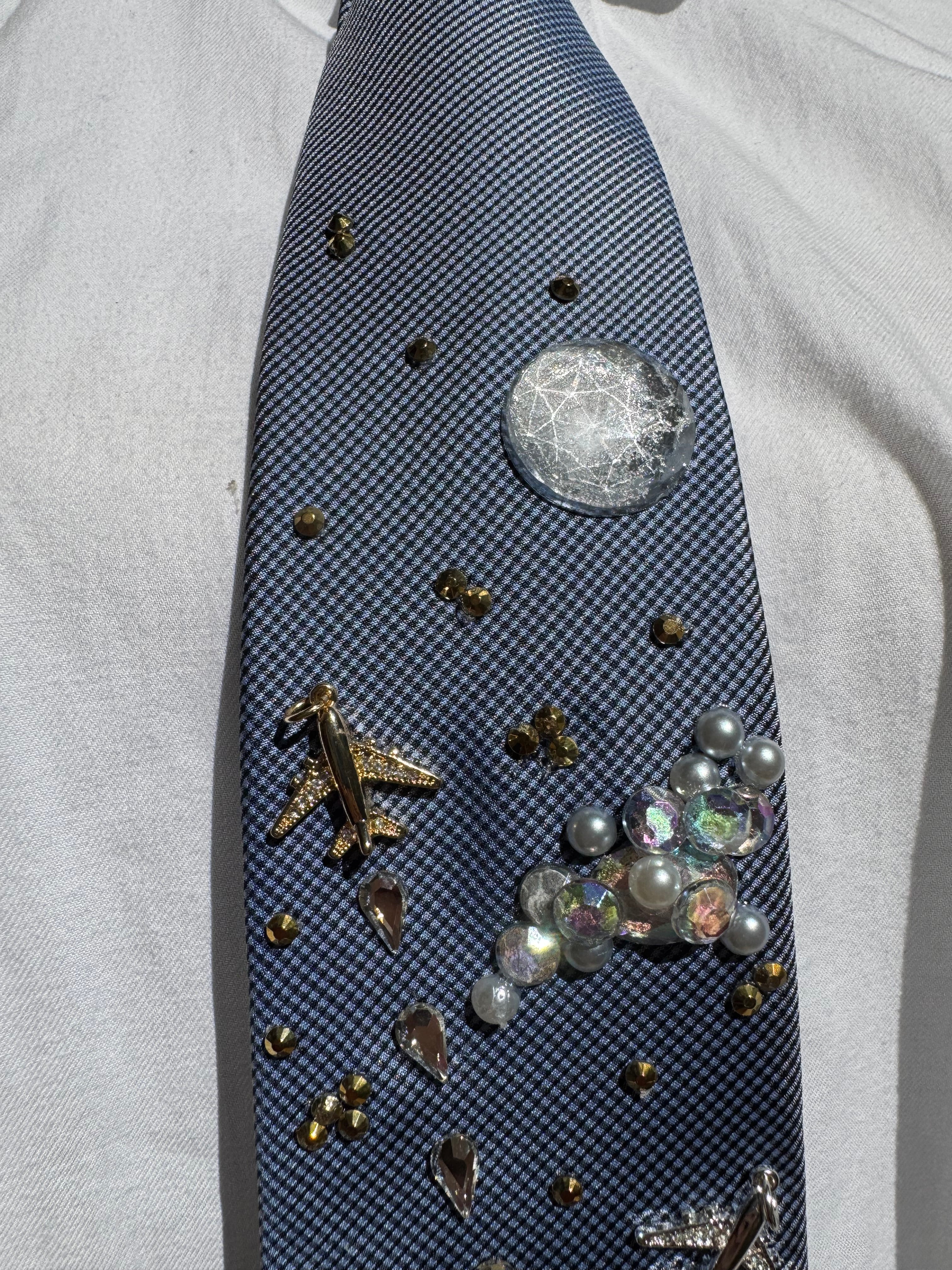Light Blue Airport Airstrip Runway Pilot Tie