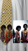 Gold Young Michael & Marlon Jackson Smiling Backstage at “Going Back to Indiana” Concert 1971 Jackson 5 Tie