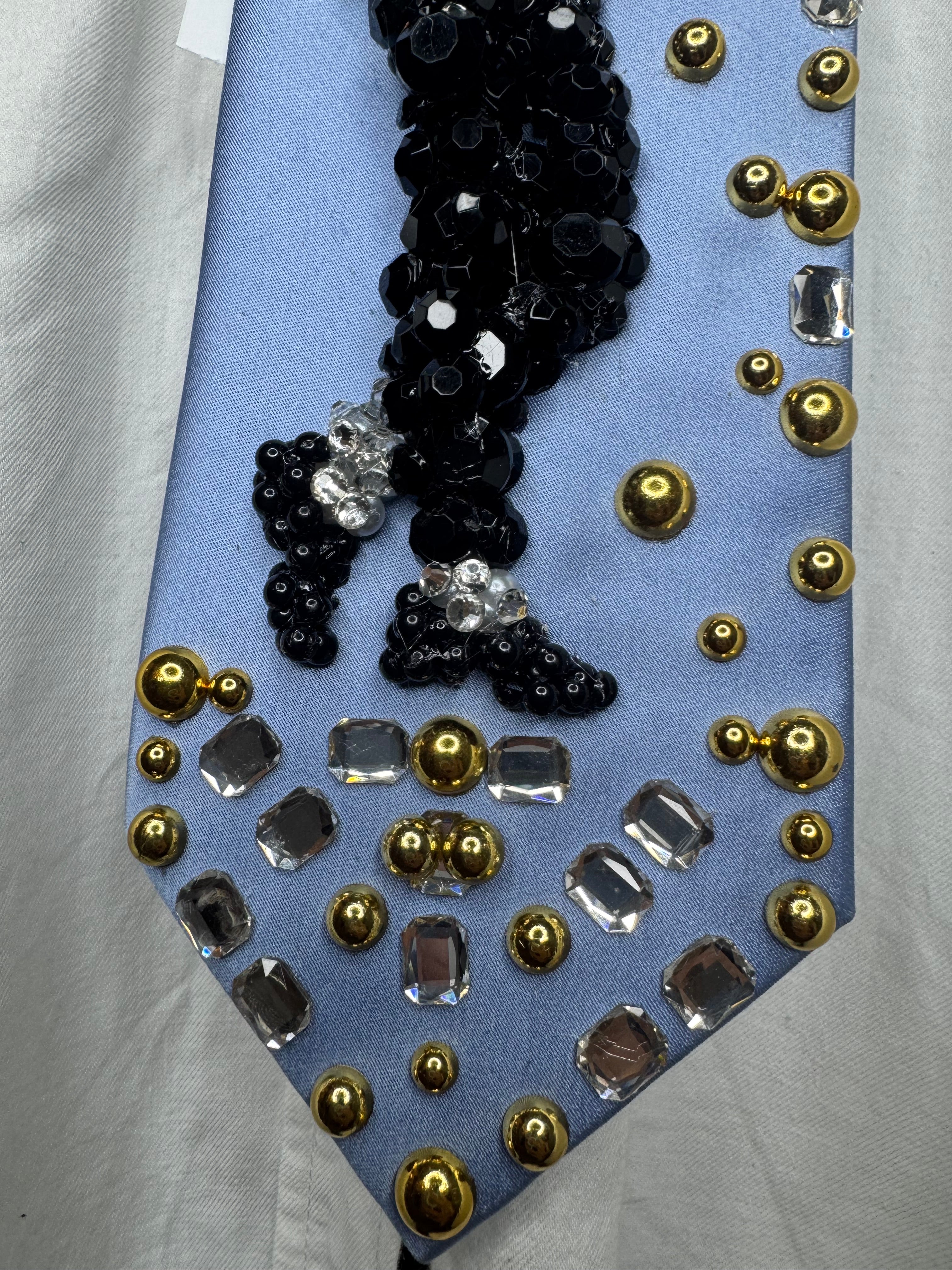 Sky Blue Silk Michael Jackson Hitting Moonwalk Motown 25 Billie Jean 1984 Tie
