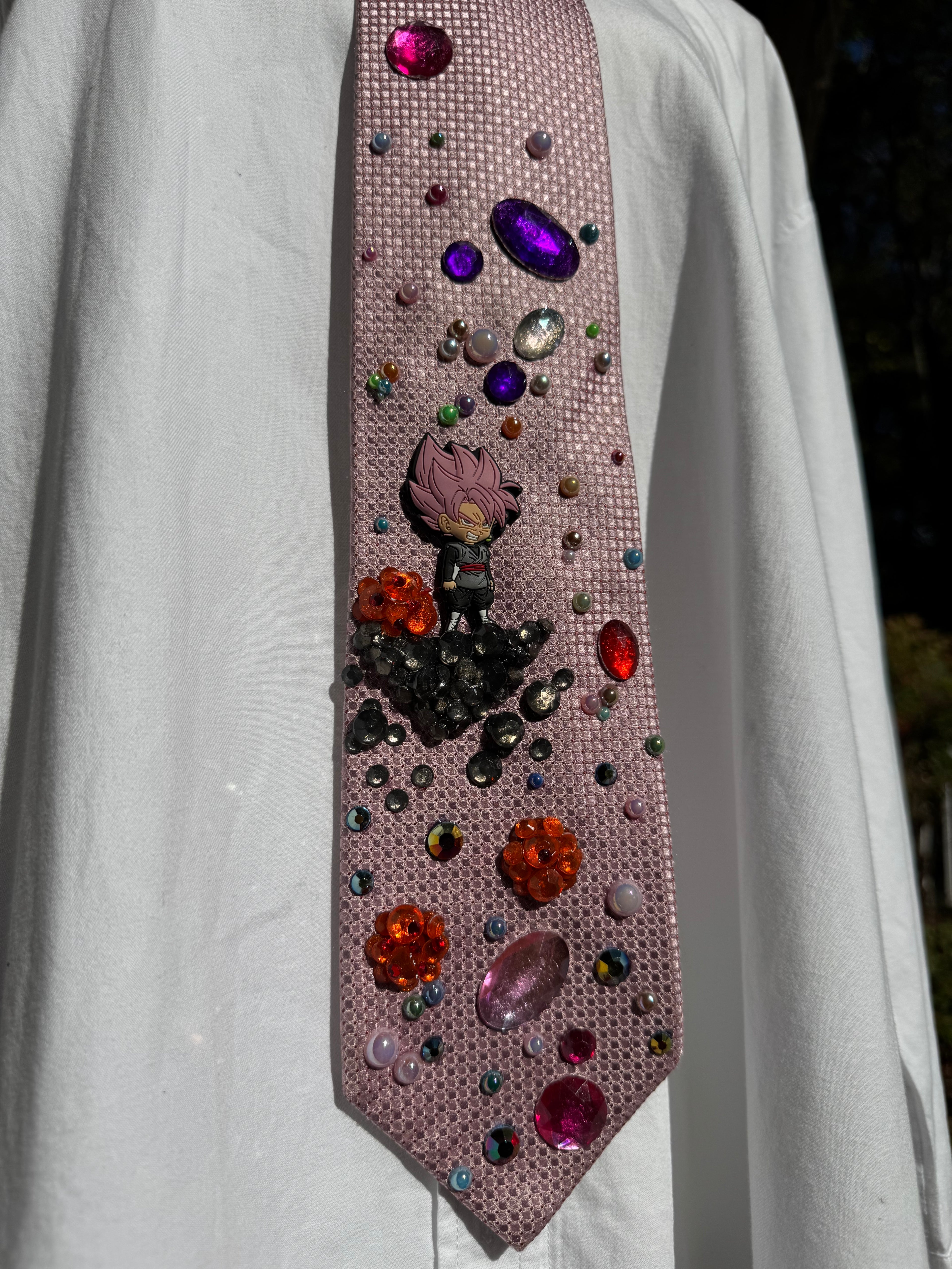 Pink Black Super Saiyan Rose Goku Dragon Ball Z Tie