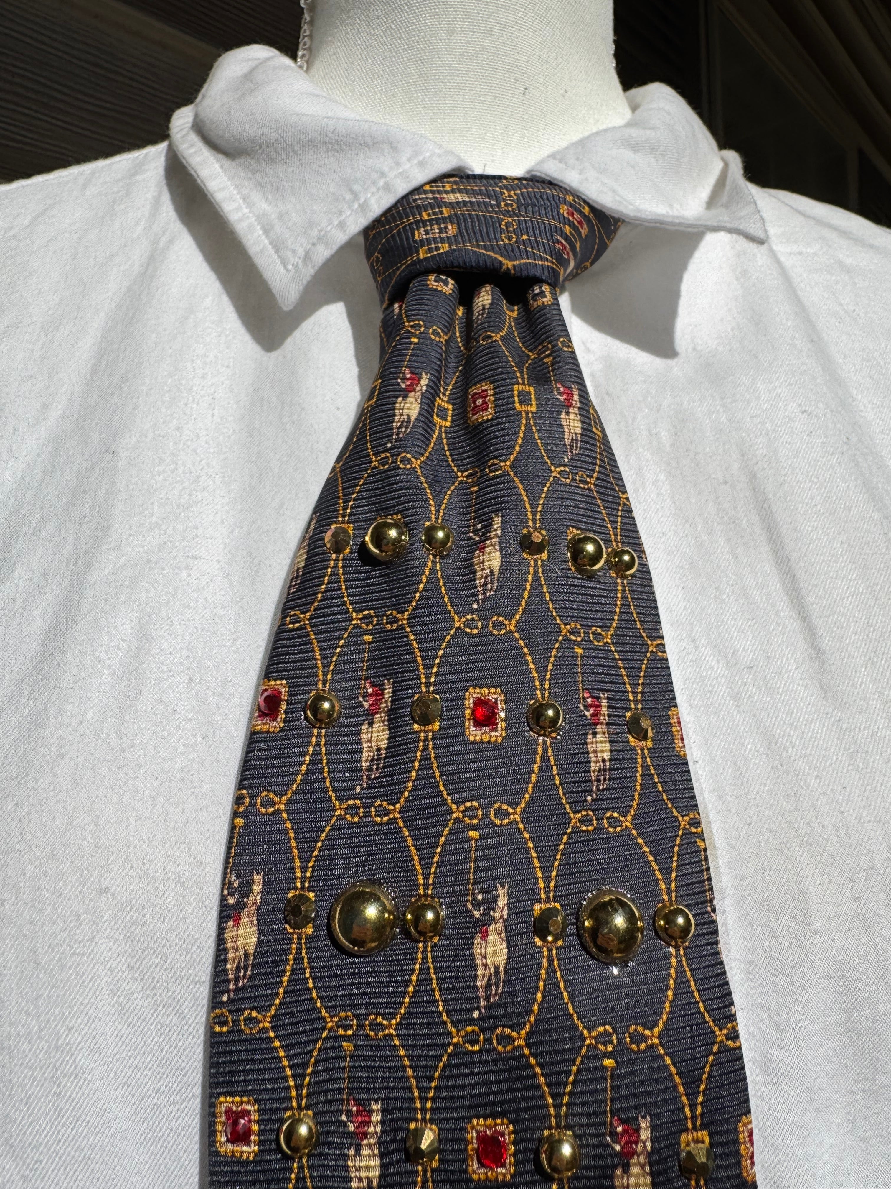 Navy Blue Polo Sport Royalty Tie