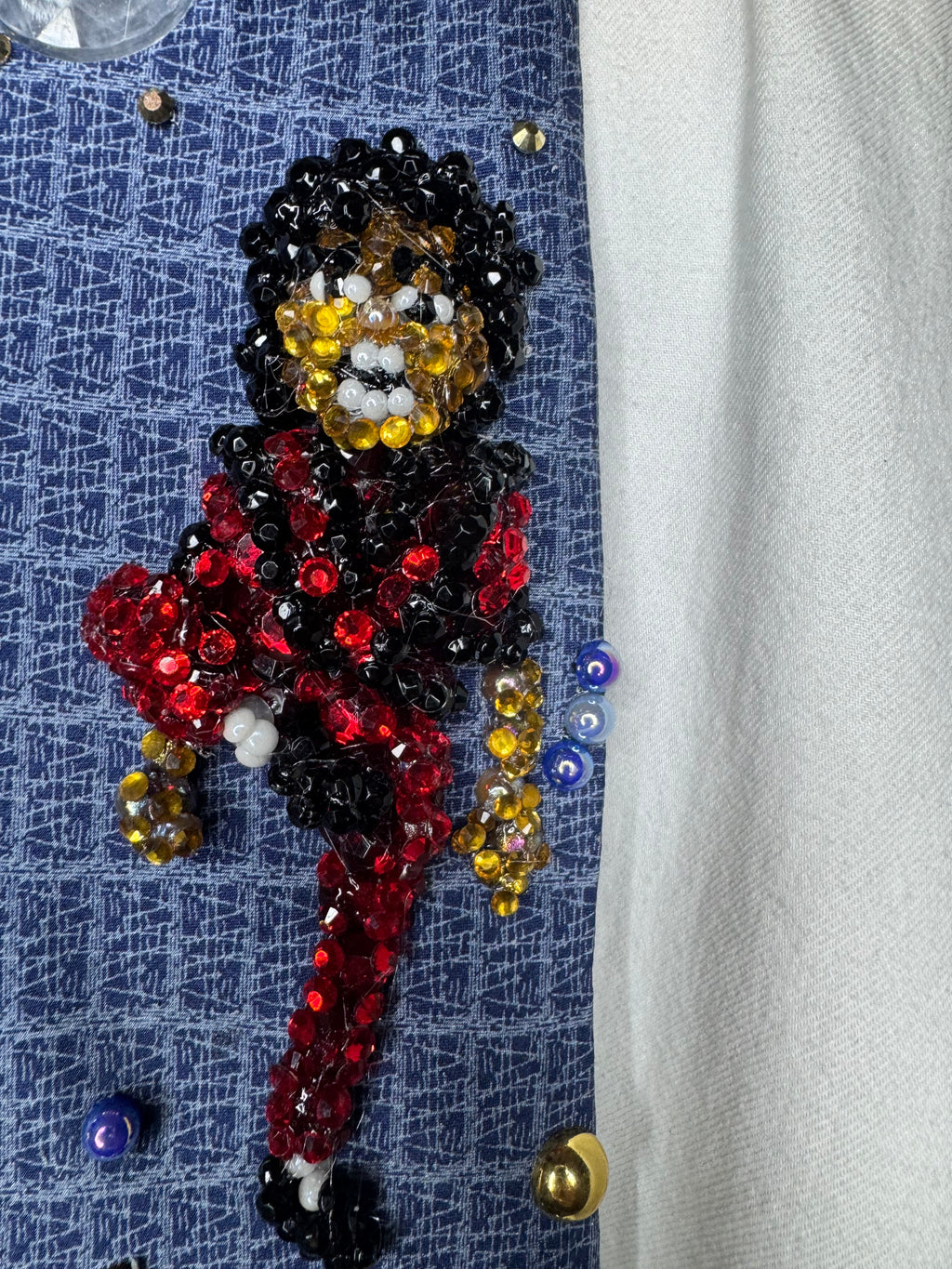 Navy Blue Michael Jackson Kick into Pointing Up Double Dance Scene From Thriller Short Film Tie