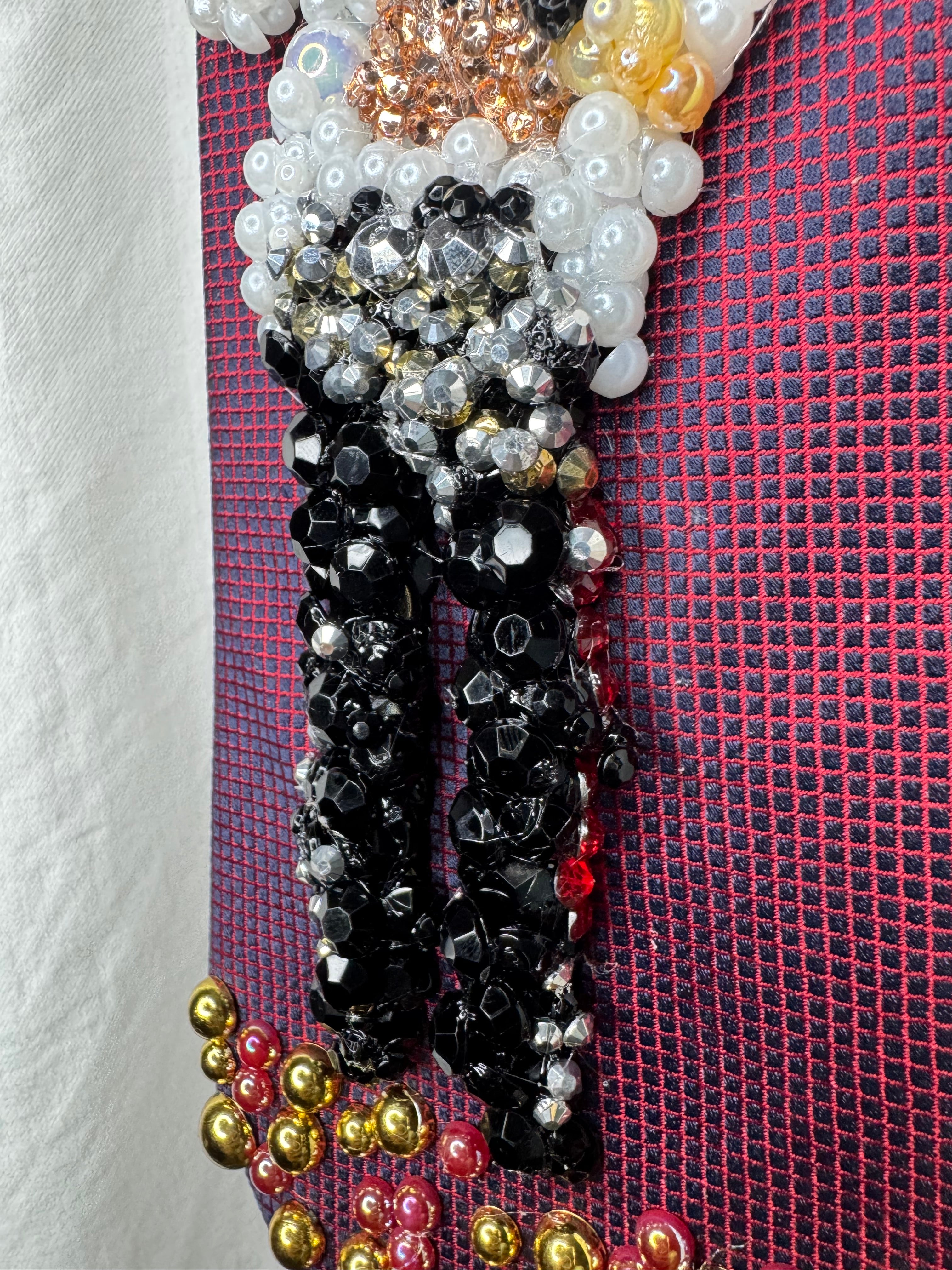 Red Michael Jackson Pointing and Walking To Dirty Diana Bad Tour 1988 Tie