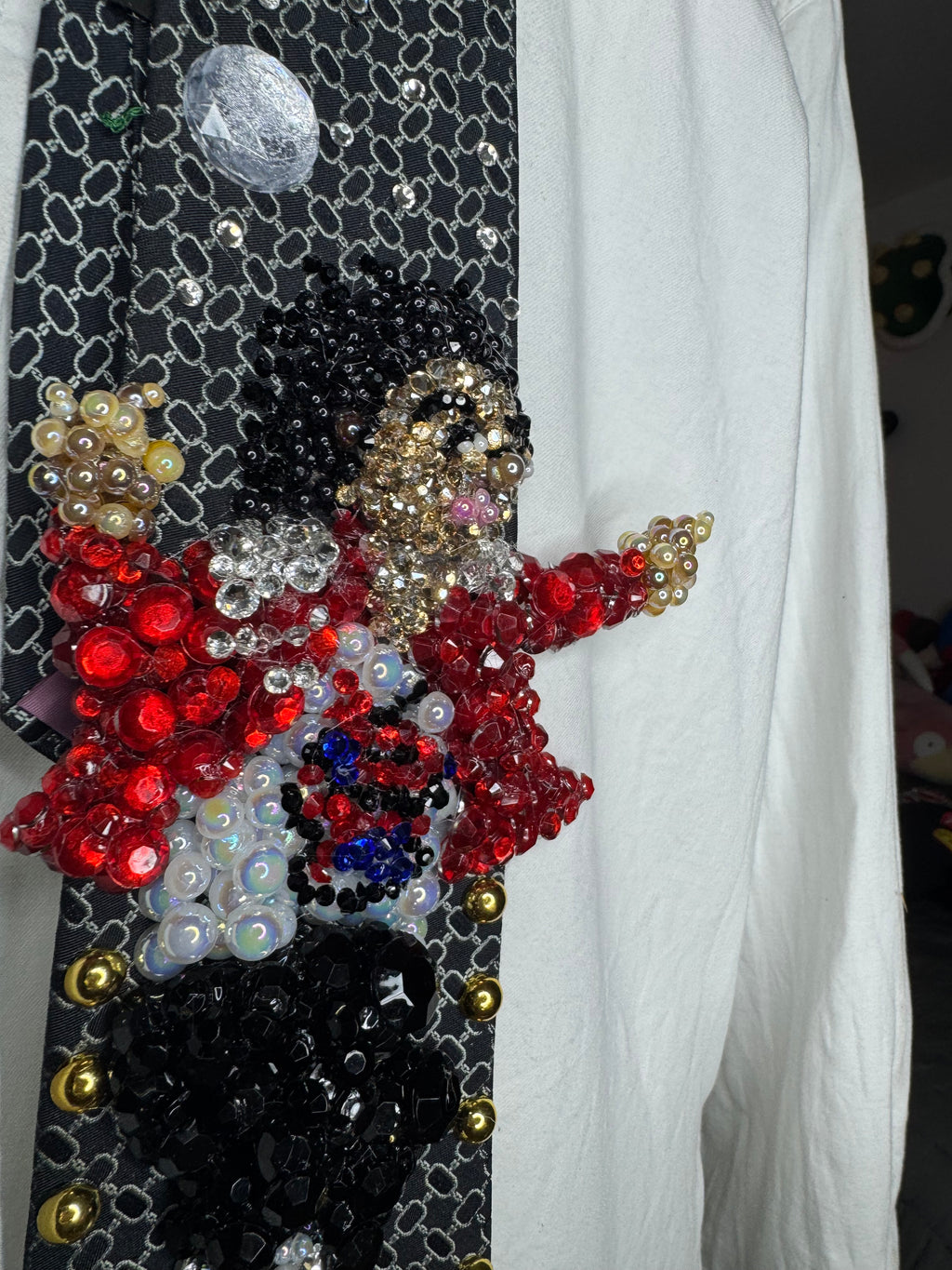 Black Michael Jackson In the Air Starting Beat It On Victory Tour Toronto 1984 Tie