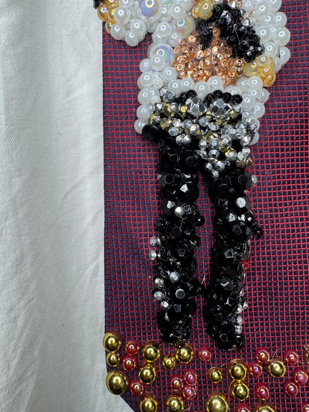Red Michael Jackson Pointing and Walking To Dirty Diana Bad Tour 1988 Tie