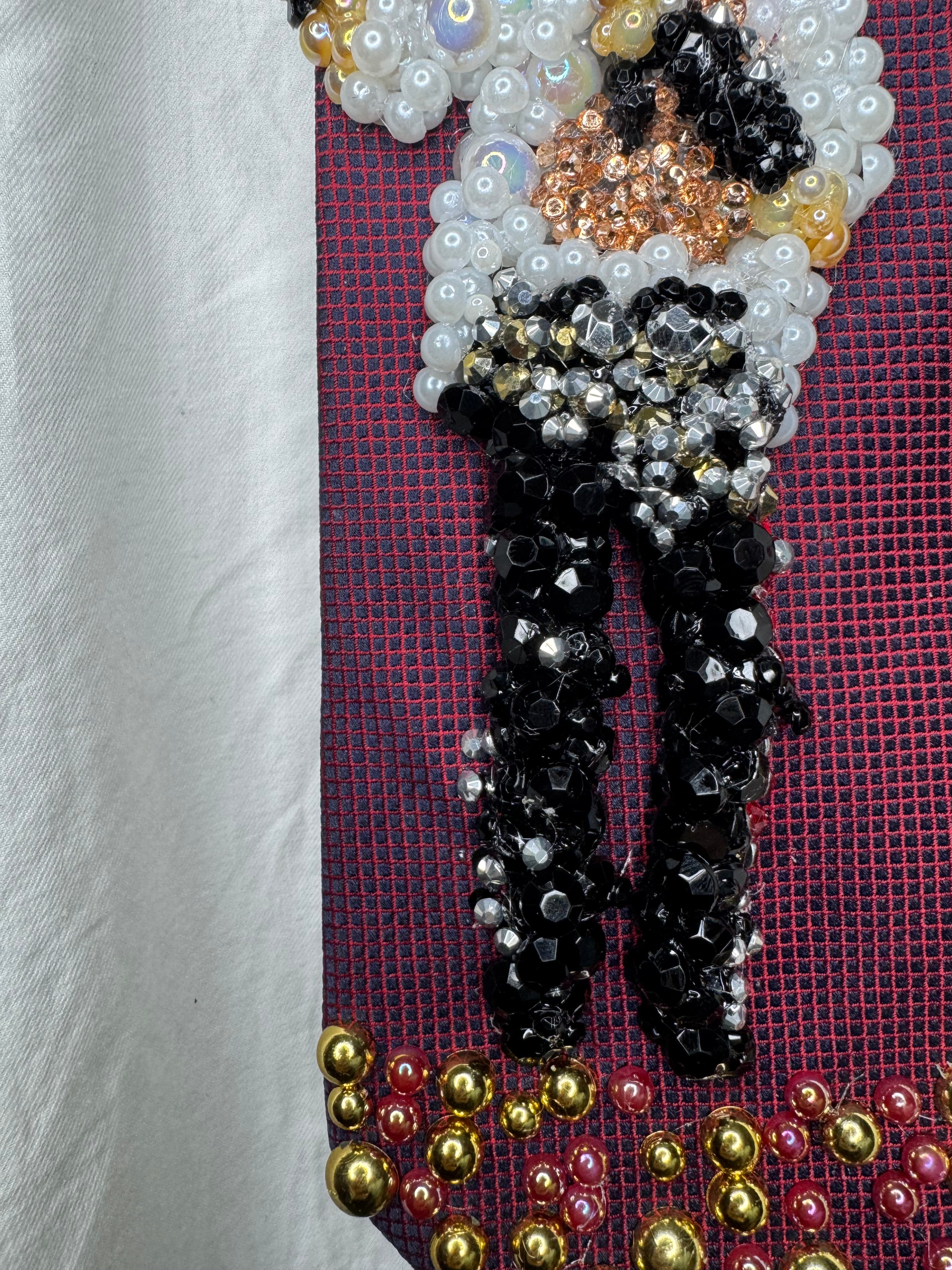 Red Michael Jackson Pointing and Walking To Dirty Diana Bad Tour 1988 Tie