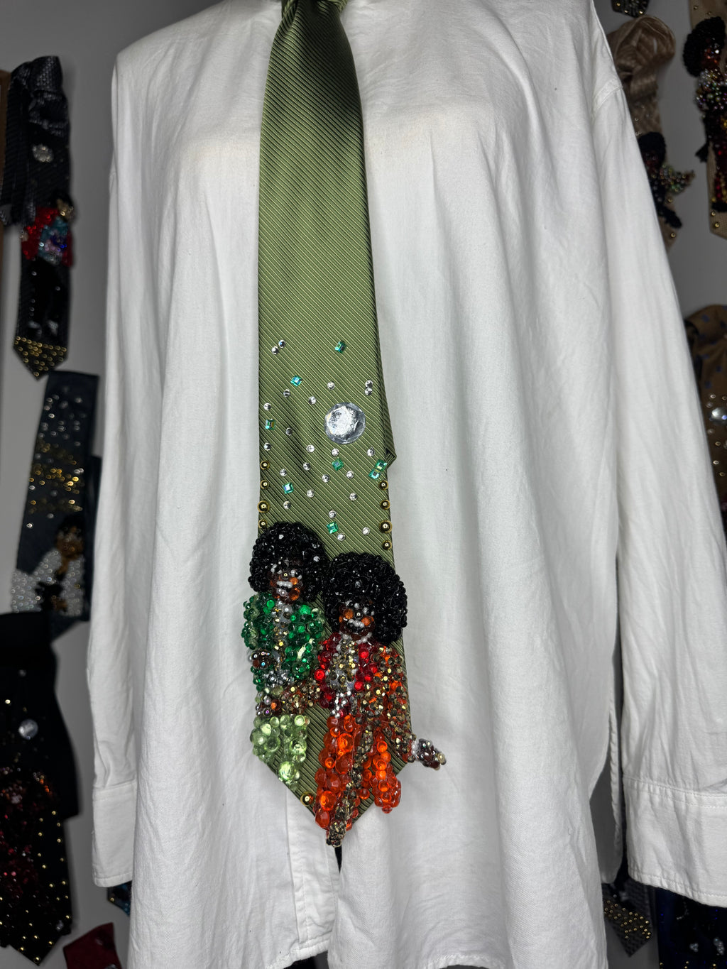 Green Michael and Jackie Jackson Singing “I Am Love” on TV Jackson 5 1975 Tie