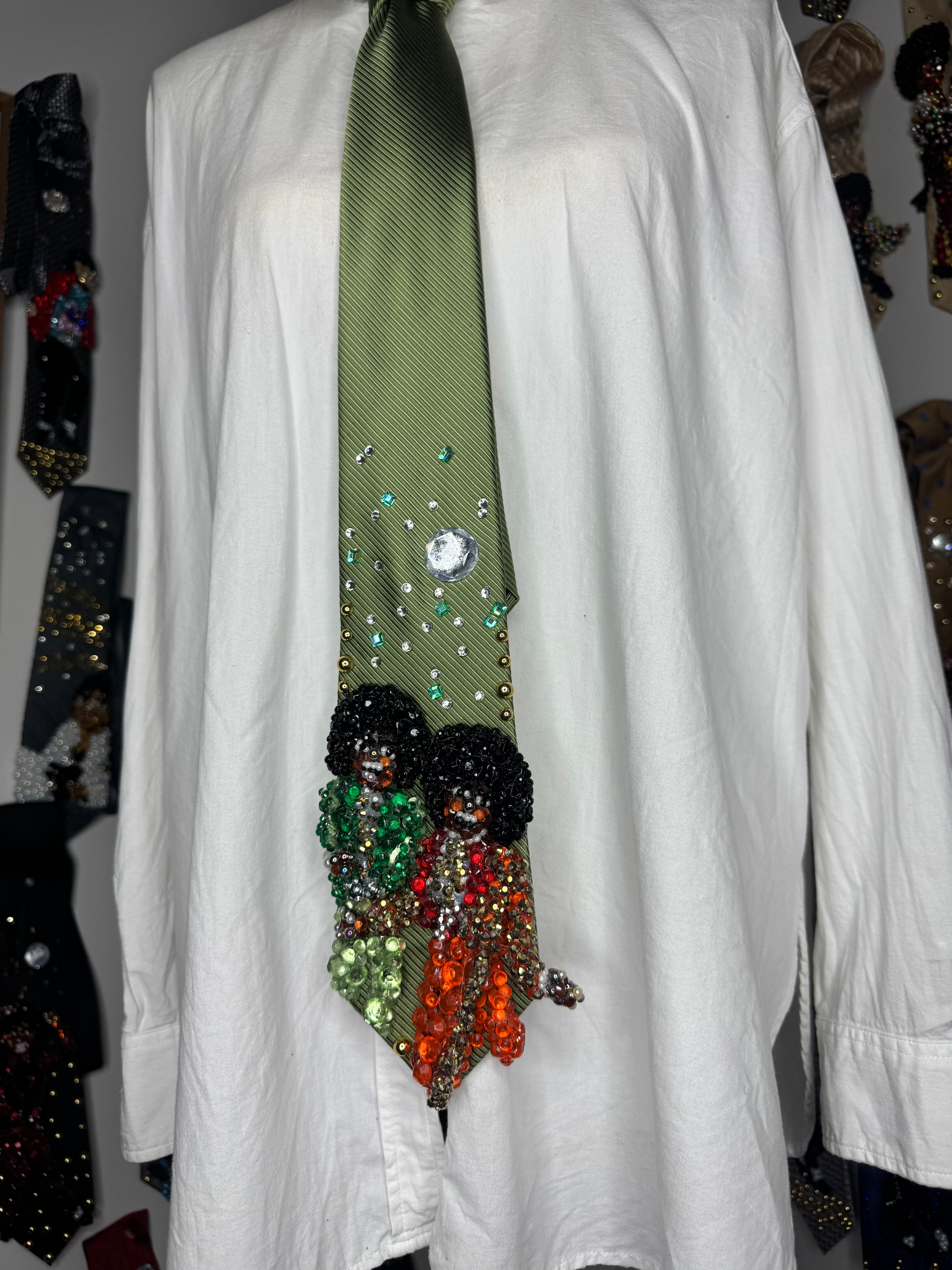 Green Michael and Jackie Jackson Singing “I Am Love” on TV Jackson 5 1975 Tie