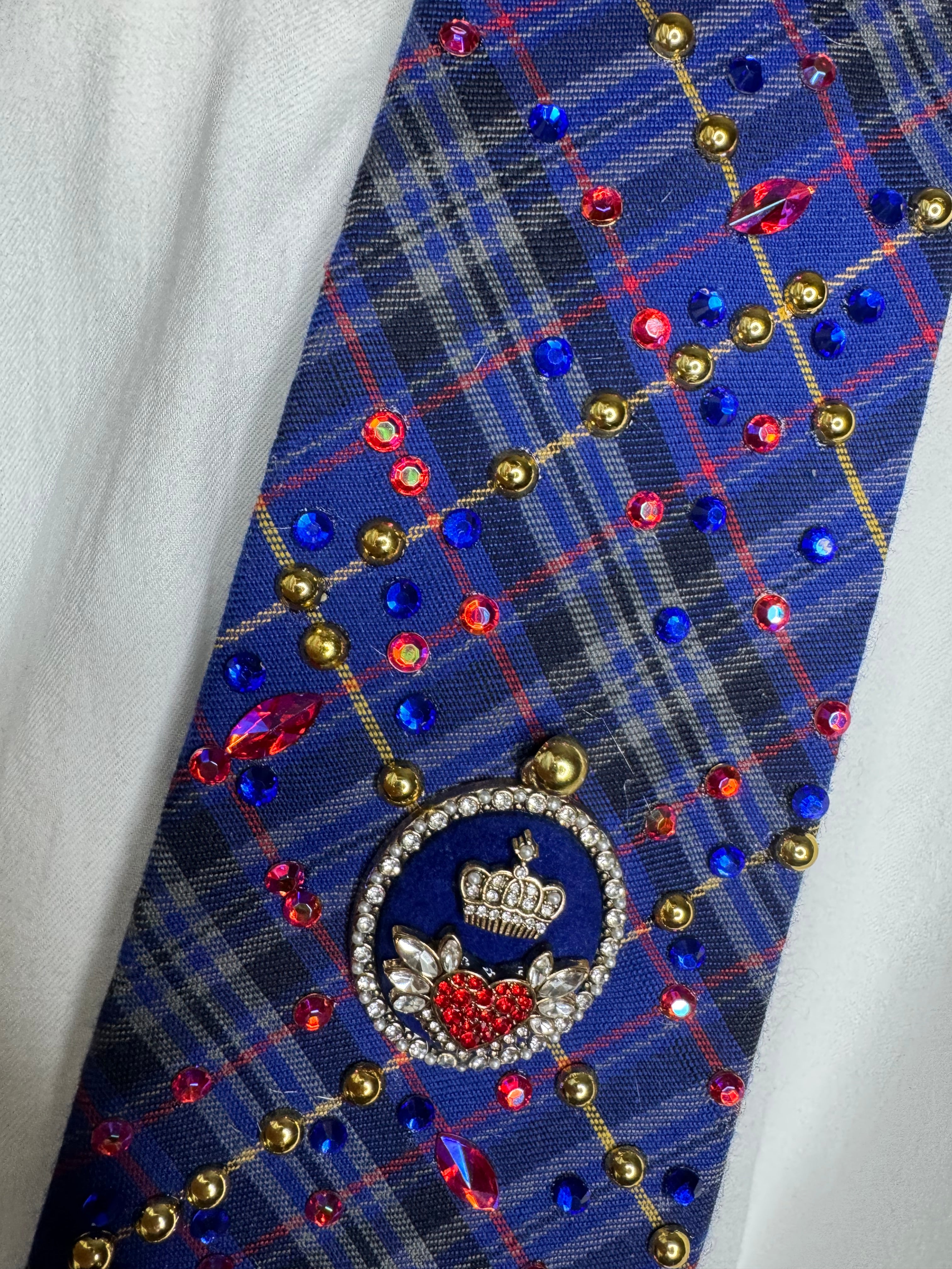 Royal Blue Plaid High Class Royalty Tie