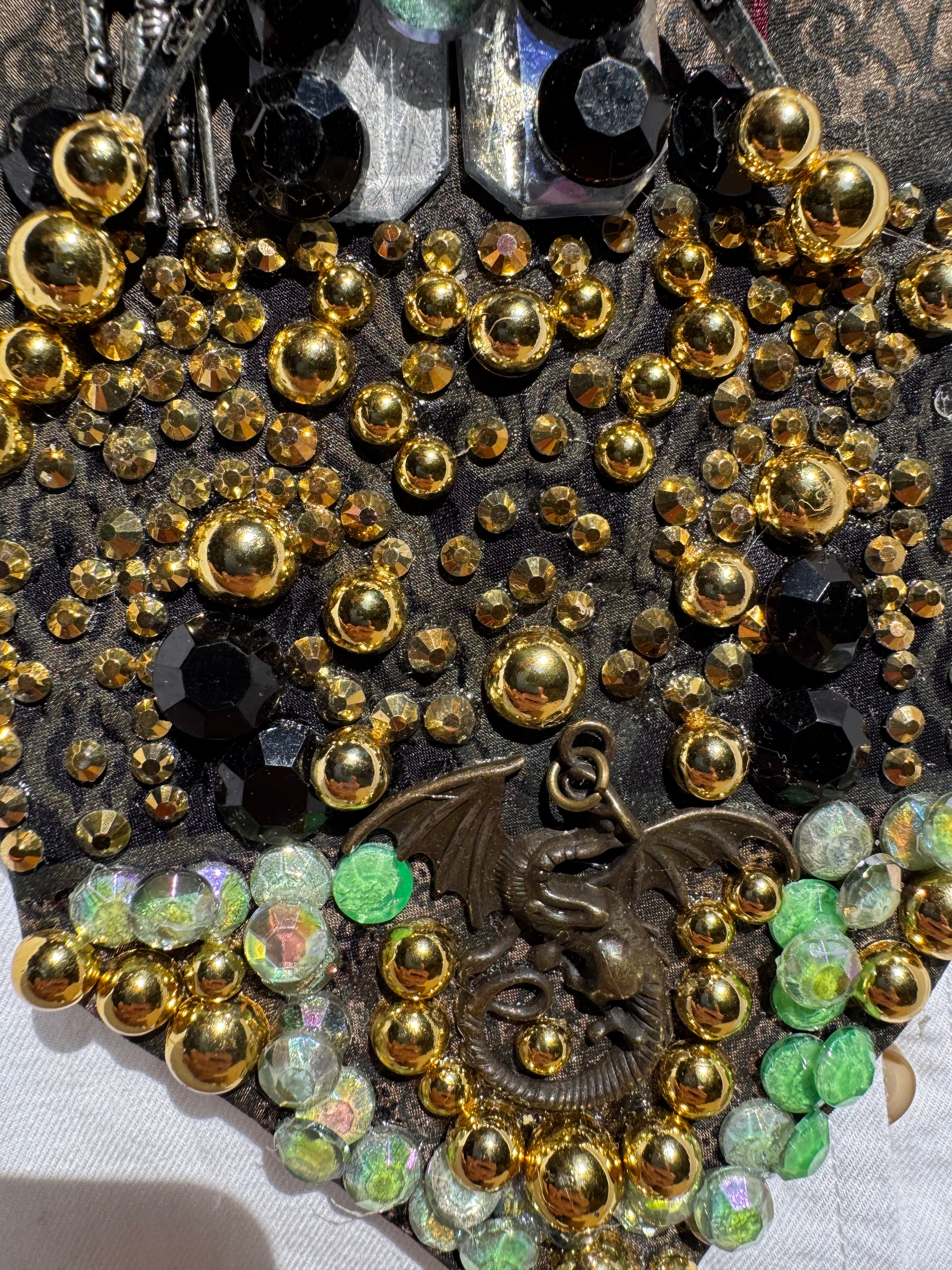 Dark Grey Overview of Dungeon and Dragons High Class Royalty Tie