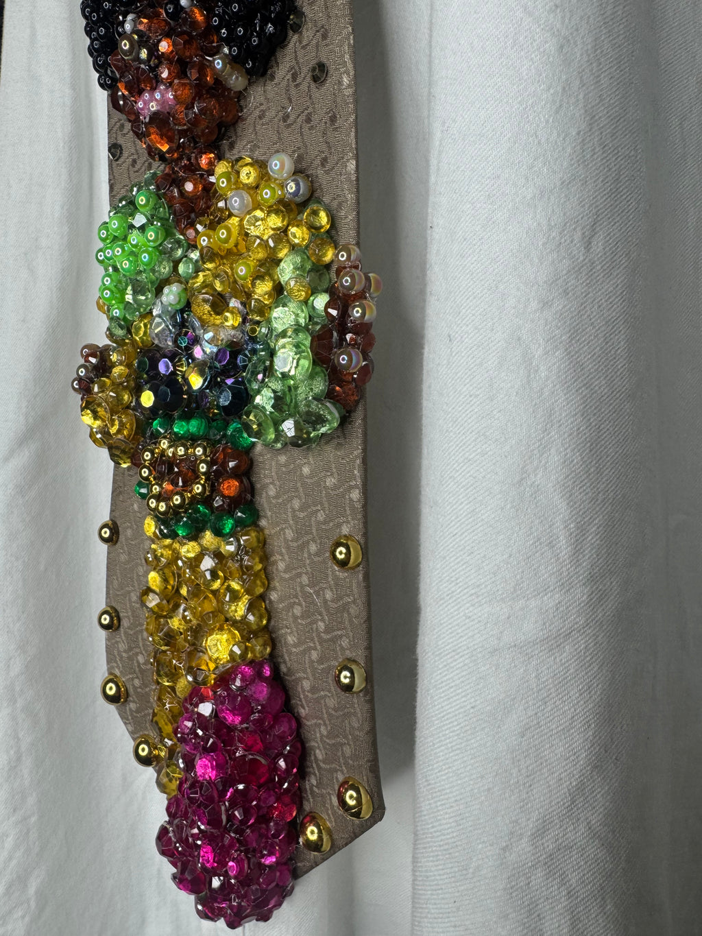 Brown Young Michael Jackson At Doorway Tie Die Outfit 1971 Tie