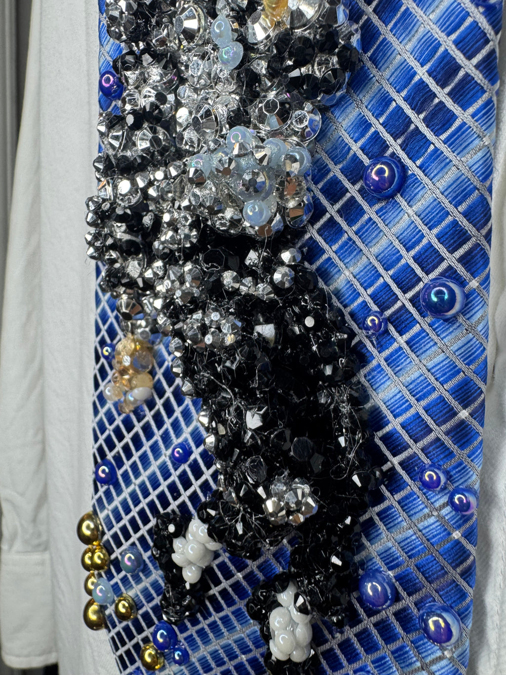 Electric Blue Michael Jackson Doing Toe Stand While Singing Wembly Concert Bad Tour 1987 Tie
