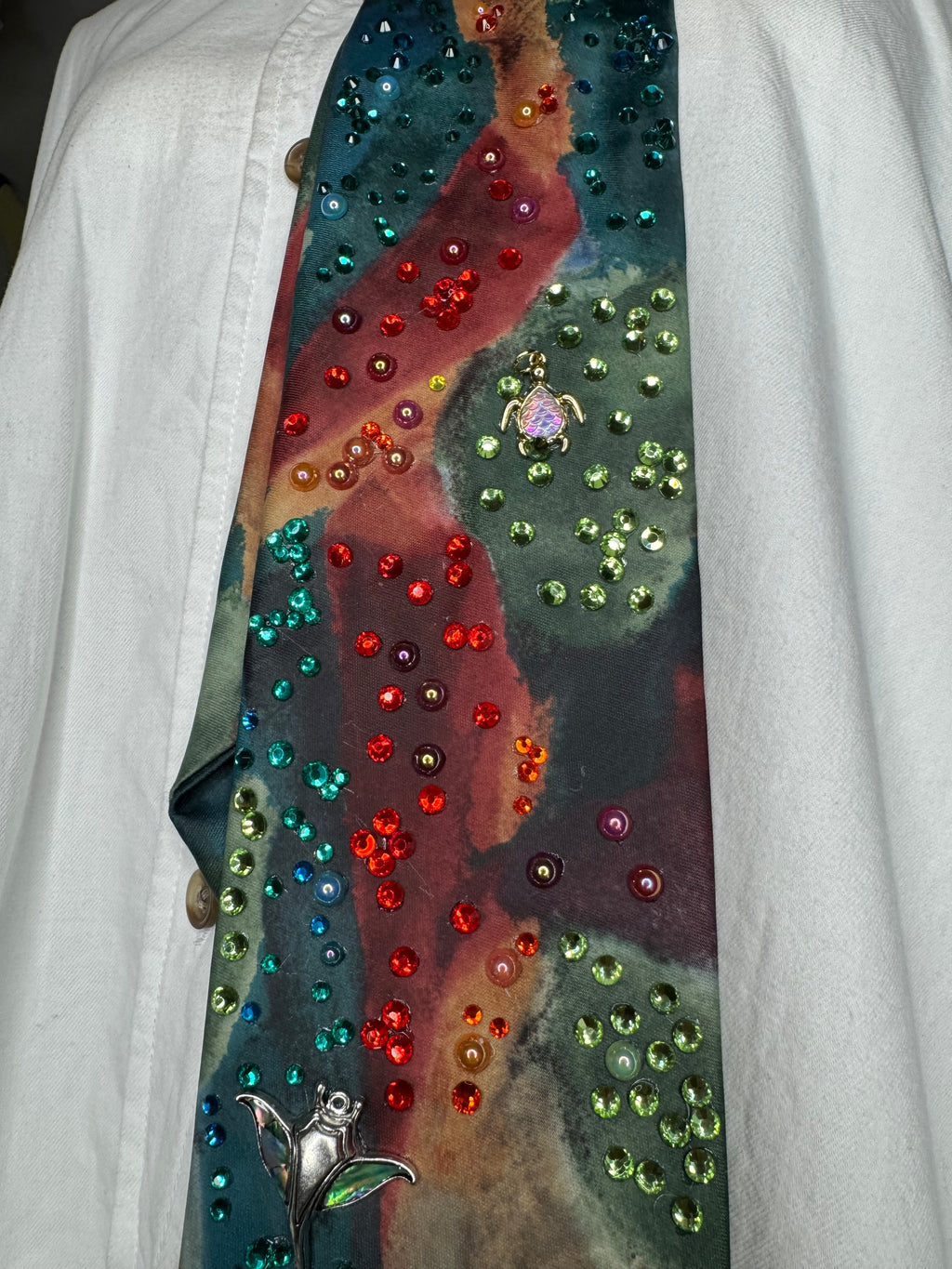 Marbled Ocean Floor Royalty Tie