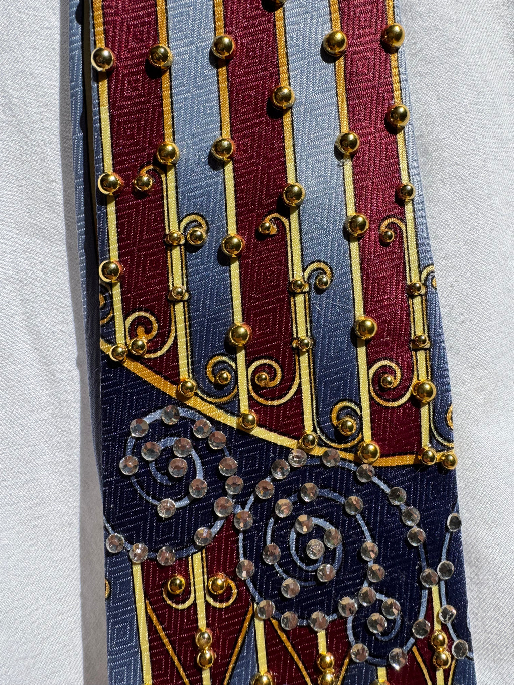 Navy Blue and Burgundy Wonder Woman High Class Royalty Tie