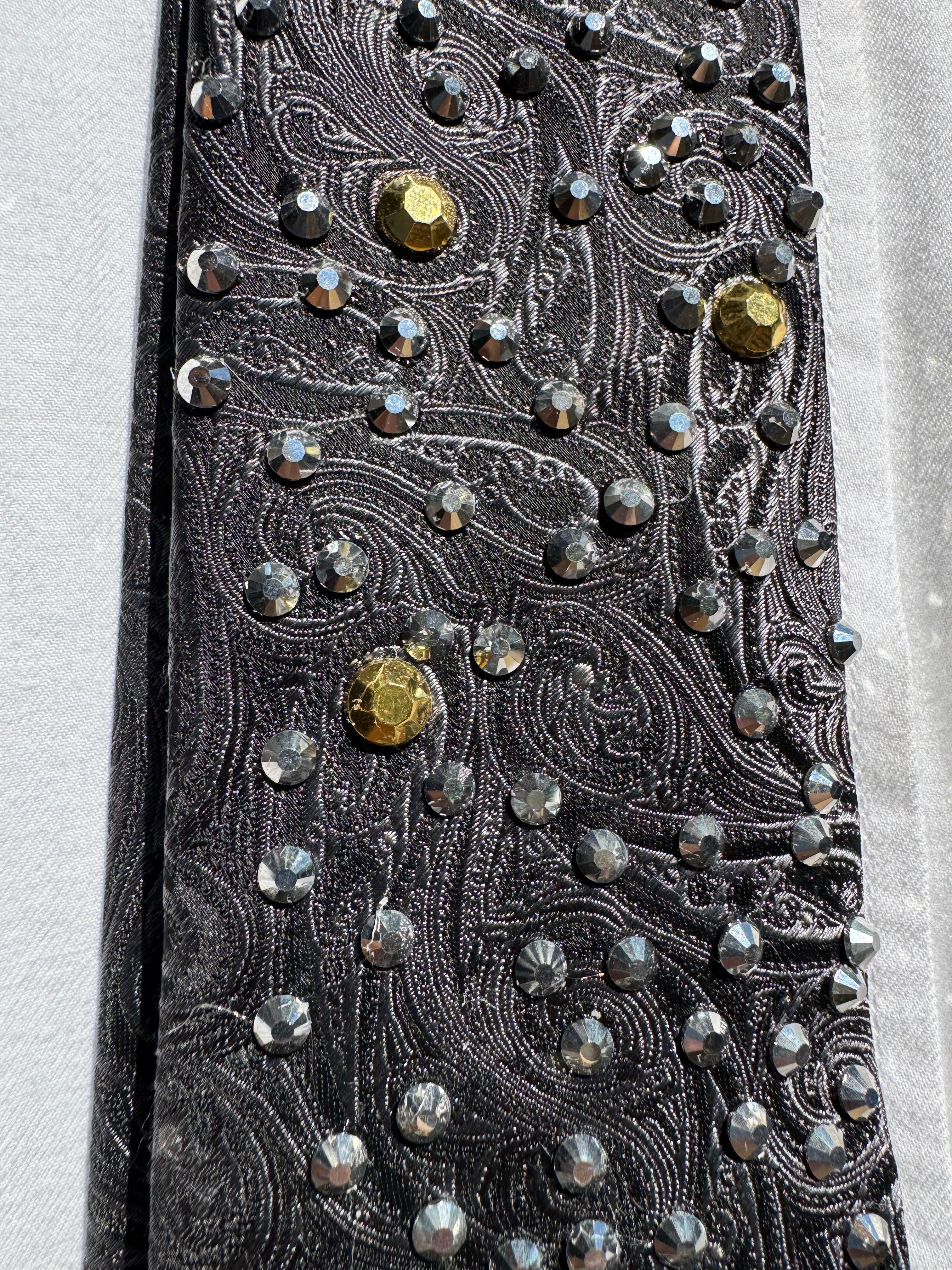 Black Paisley White Buffalo High Class Royalty Western Tie