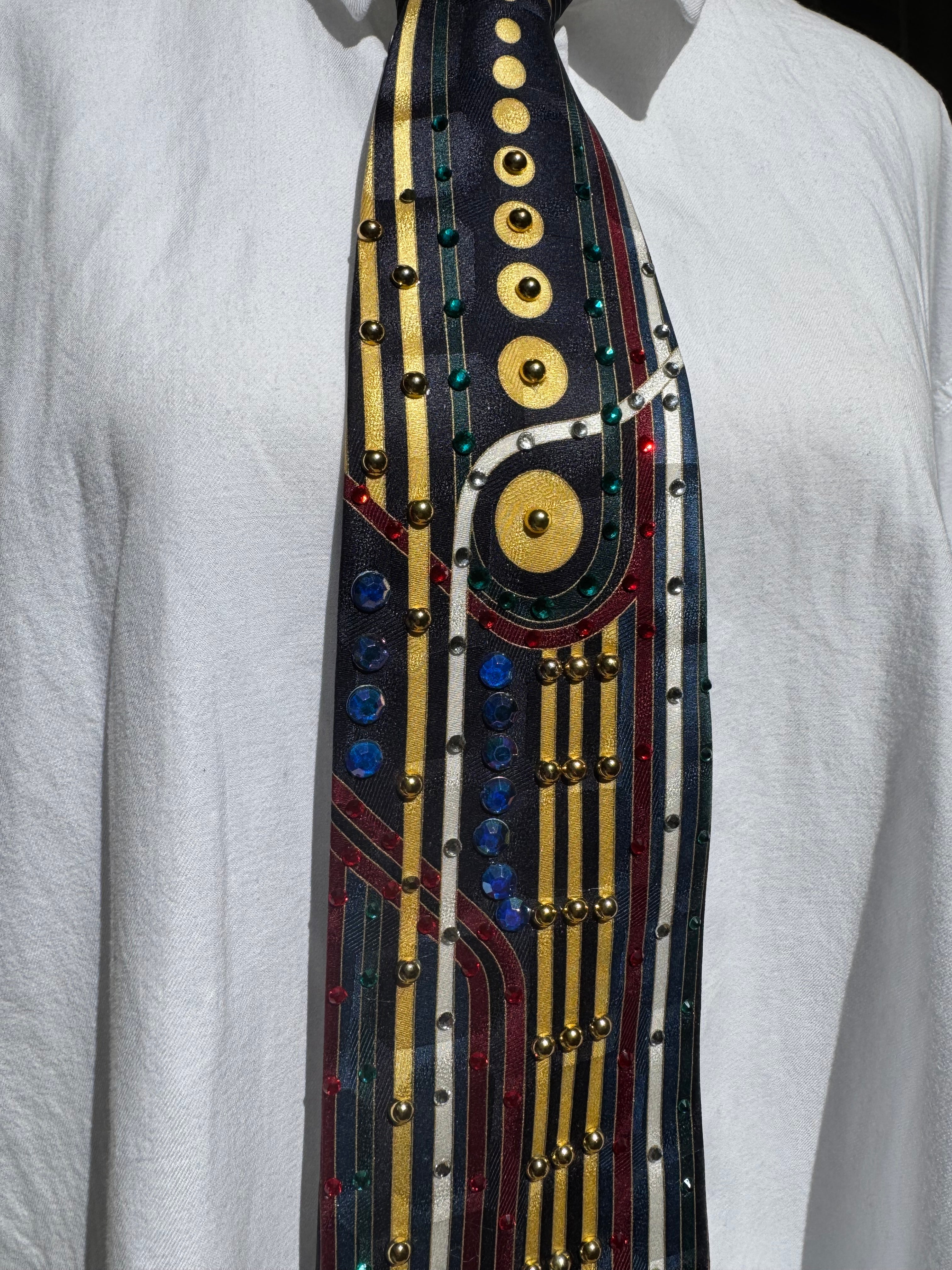 Multicolored Futuristic Bowling Royalty Tie