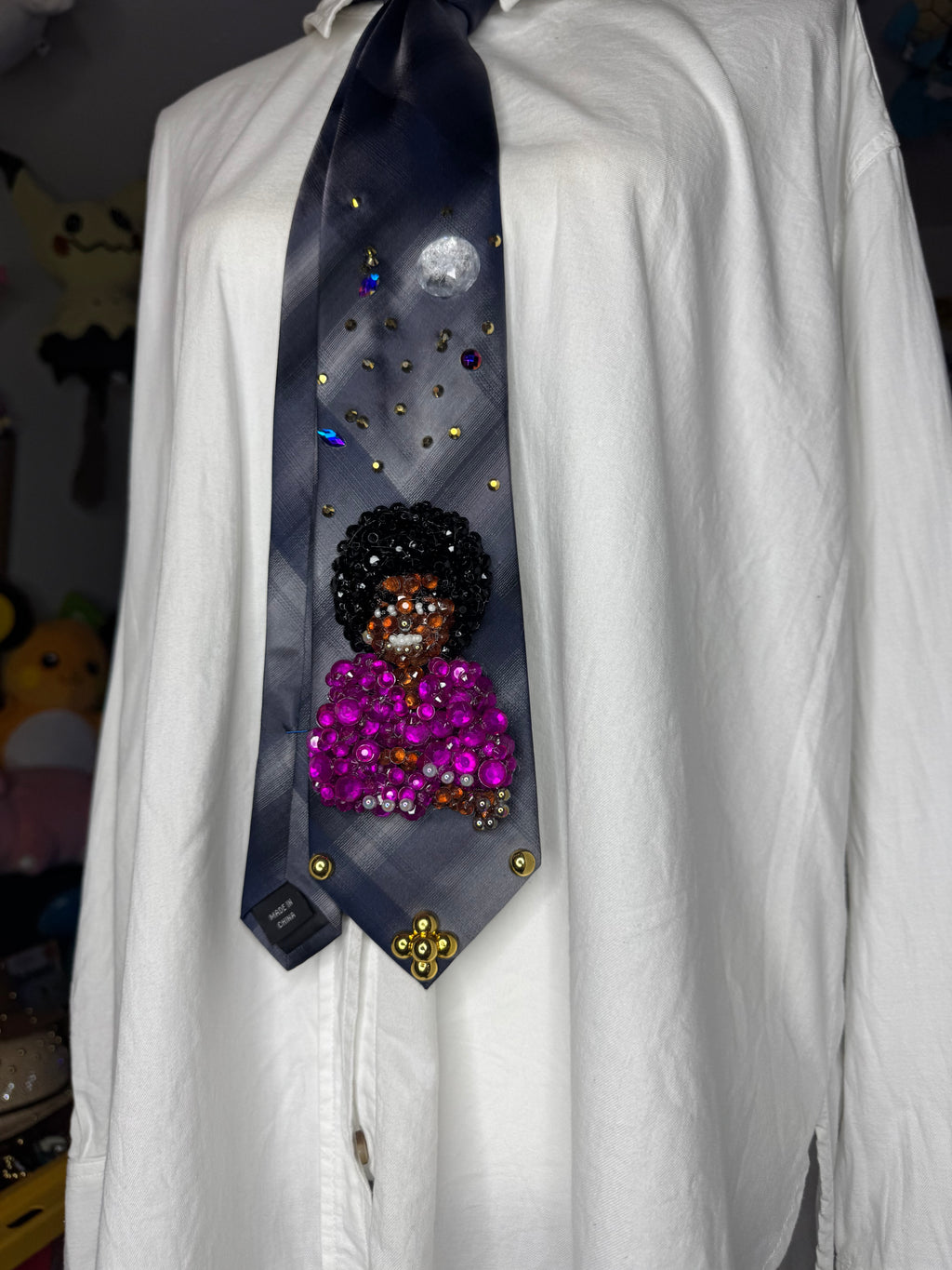 Navy Blue Young Michael Jackson Pink Polo Photoshoot Jackson 5 Tie