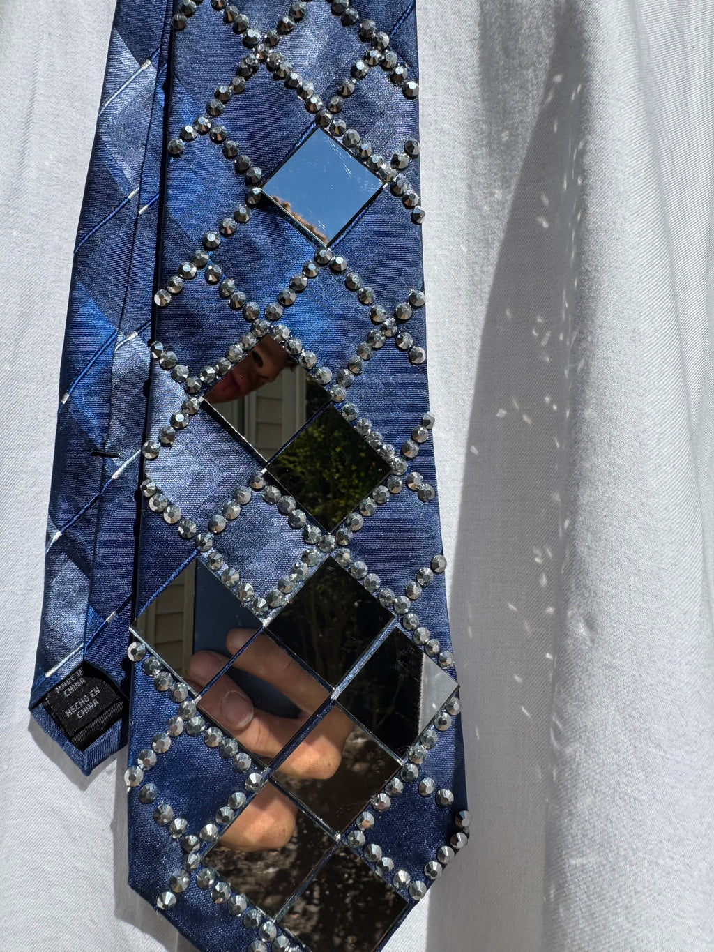 Navy Blue Mirror Mirror on the Wall Royalty Tie