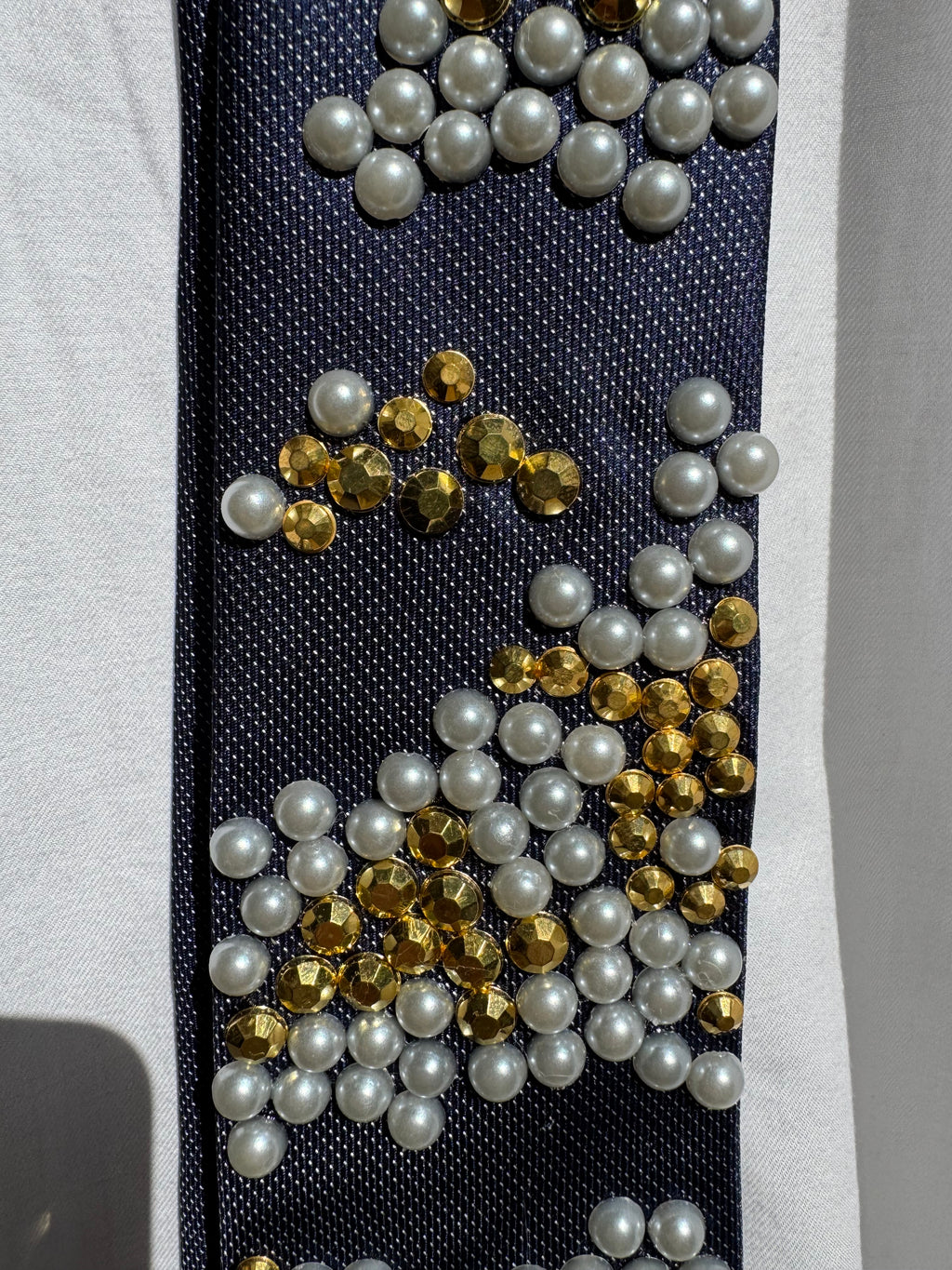 Navy Blue Salt Rock Scattered Gems Royalty Nature Tie