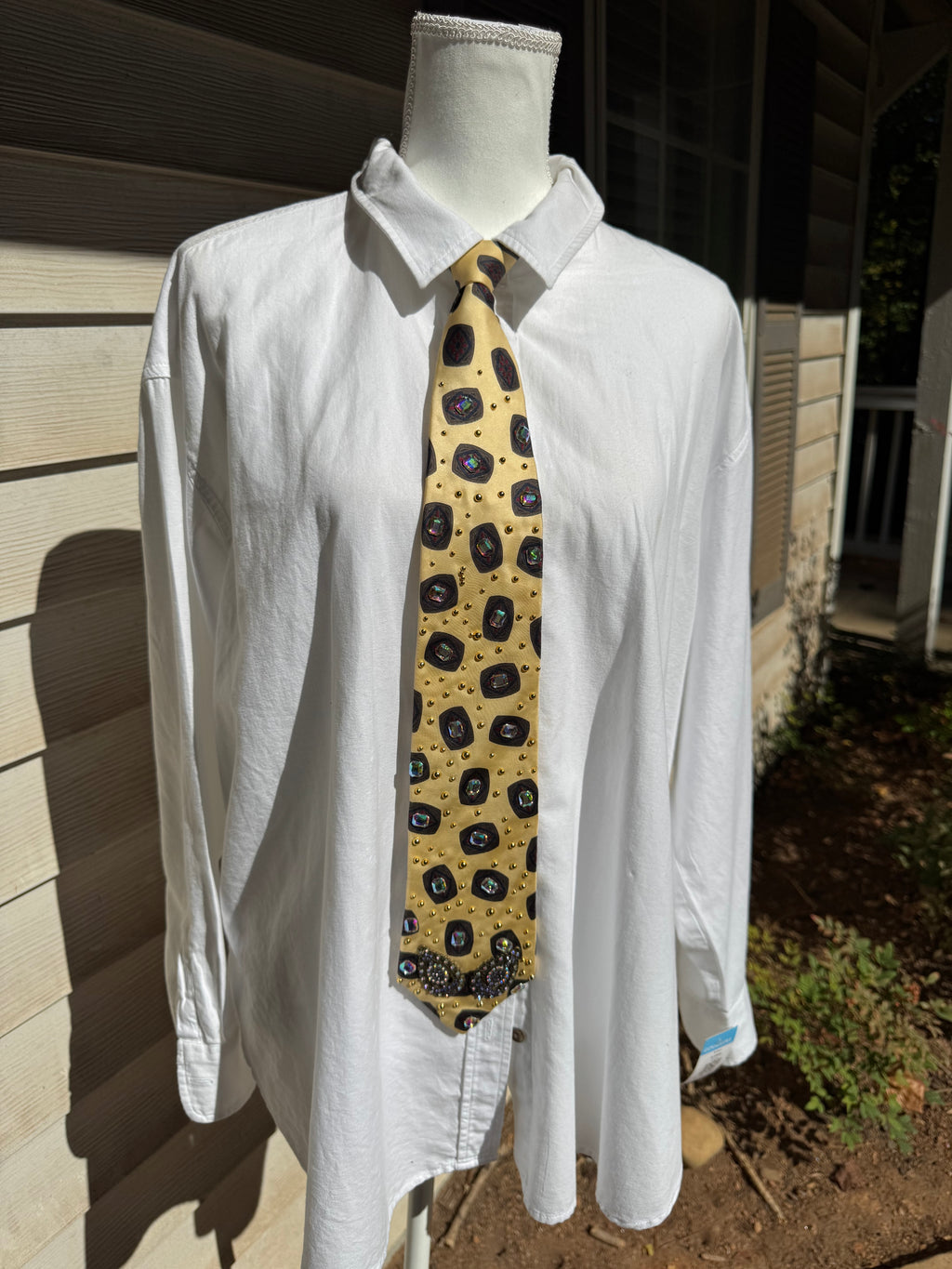 Gold Jewel Eyes Lemur Cat Nature Royalty Tie