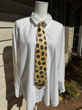 Gold Jewel Eyes Lemur Cat Nature Royalty Tie