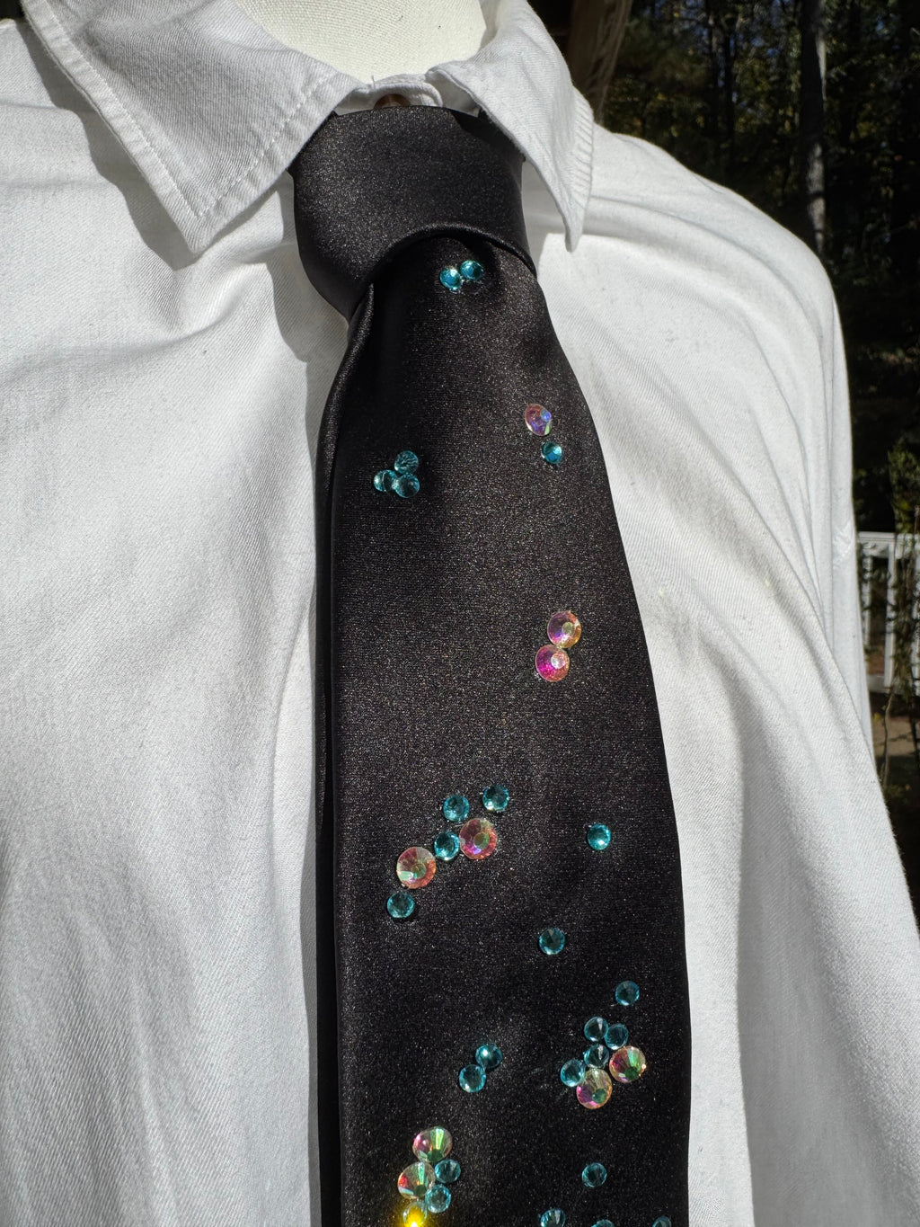Black Marble Rock Nature Royalty Tie
