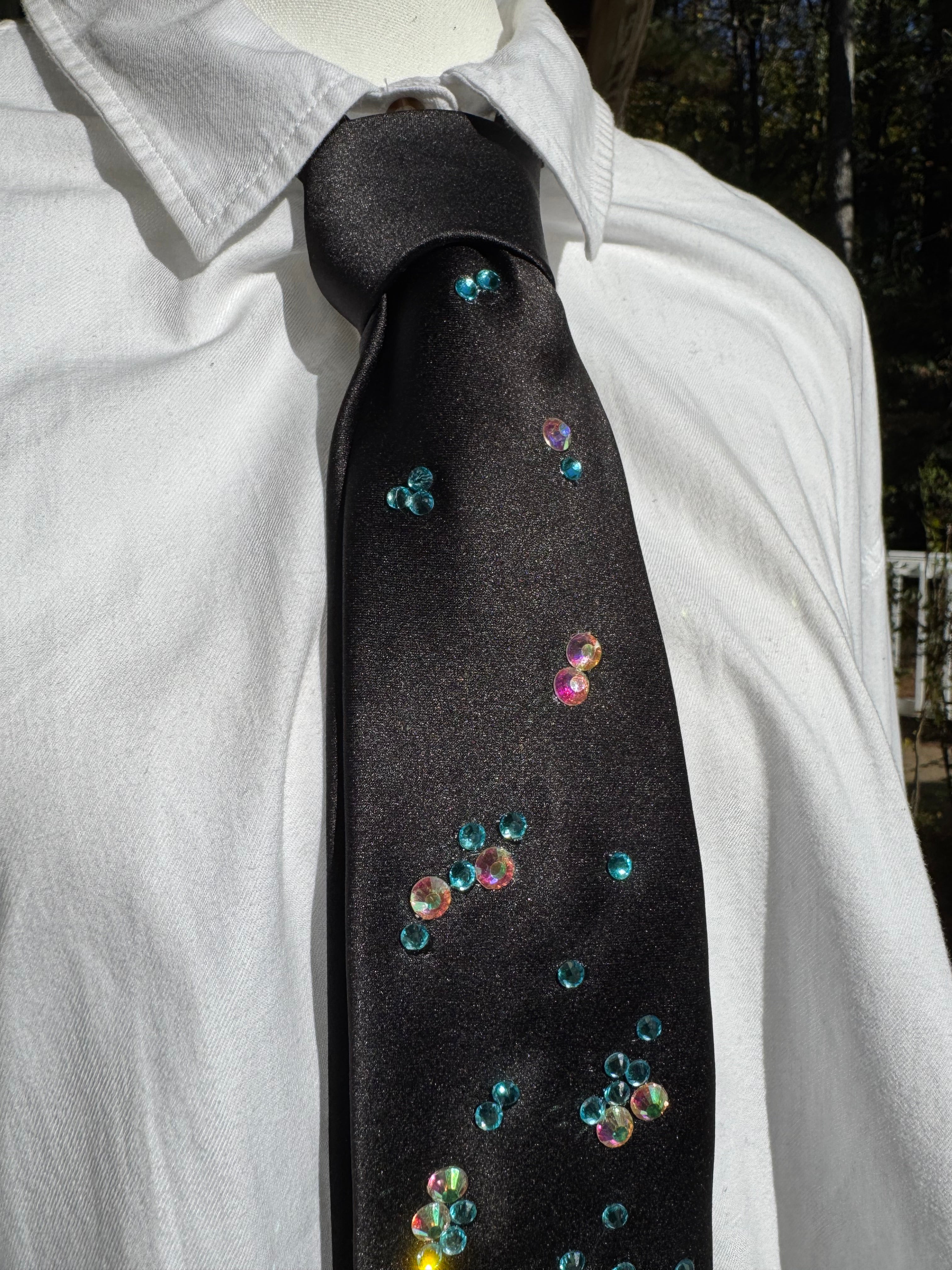 Black Marble Rock Nature Royalty Tie