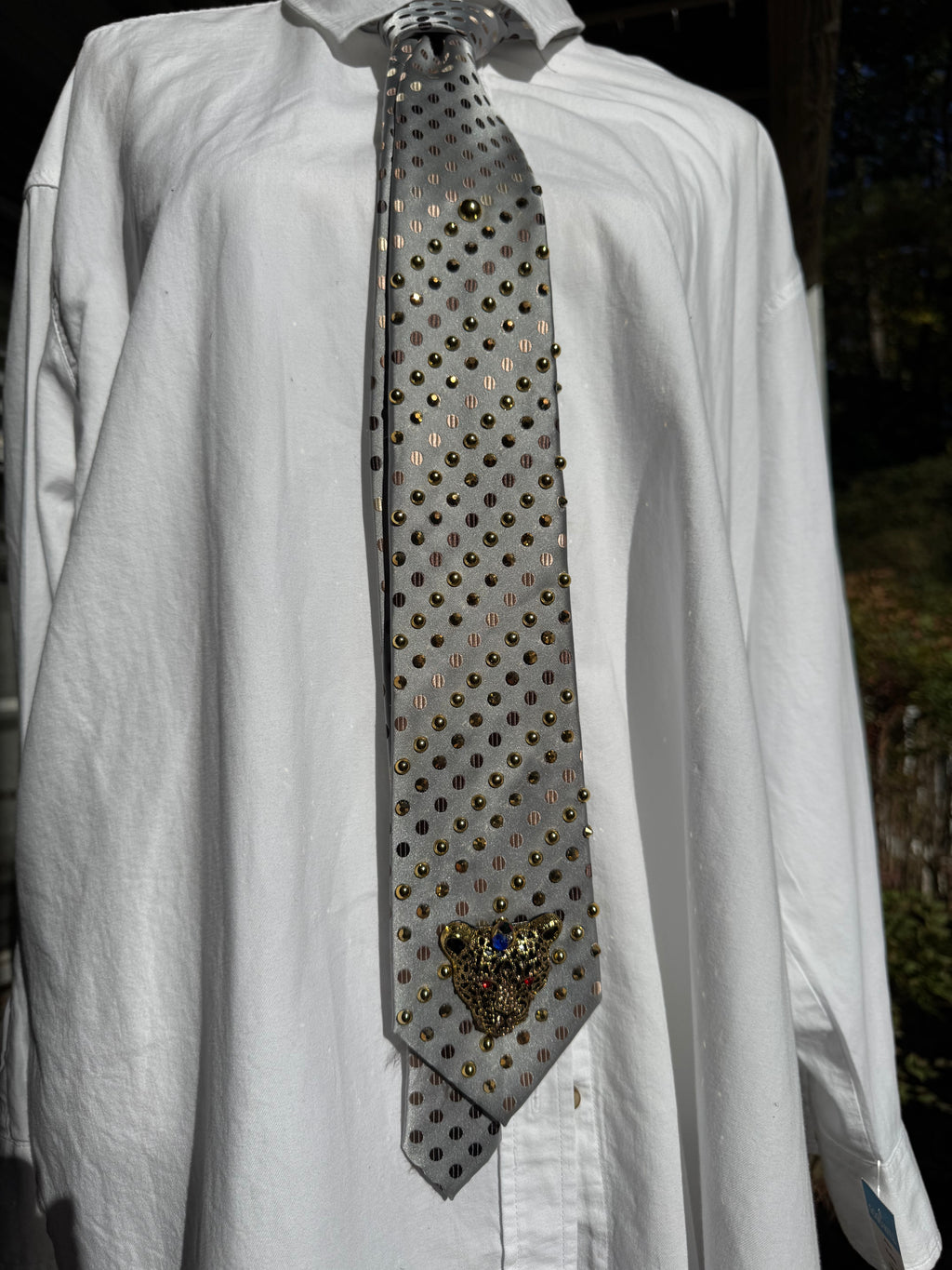 Grey Jaguar Head High Class Royalty Tie
