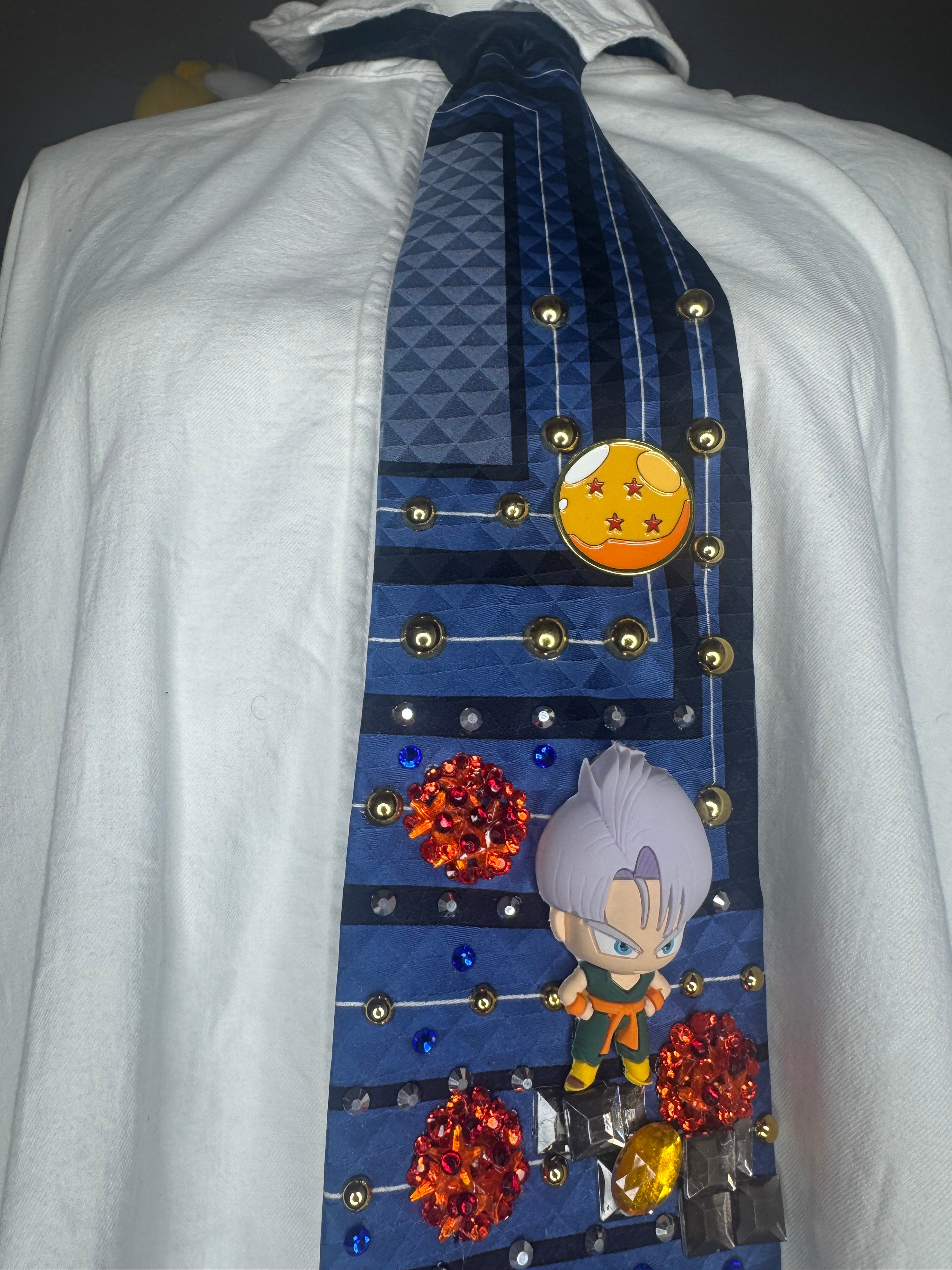 Navy Blue Trunkz Near All 7 Dragon Balls DBZ TIE