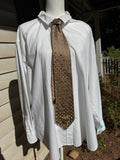Brown Gold and Silver Jaguar Royalty Nature Tie