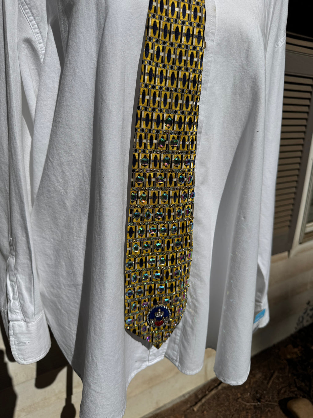Yellow Iridescent Baguette High Class Royalty Tie