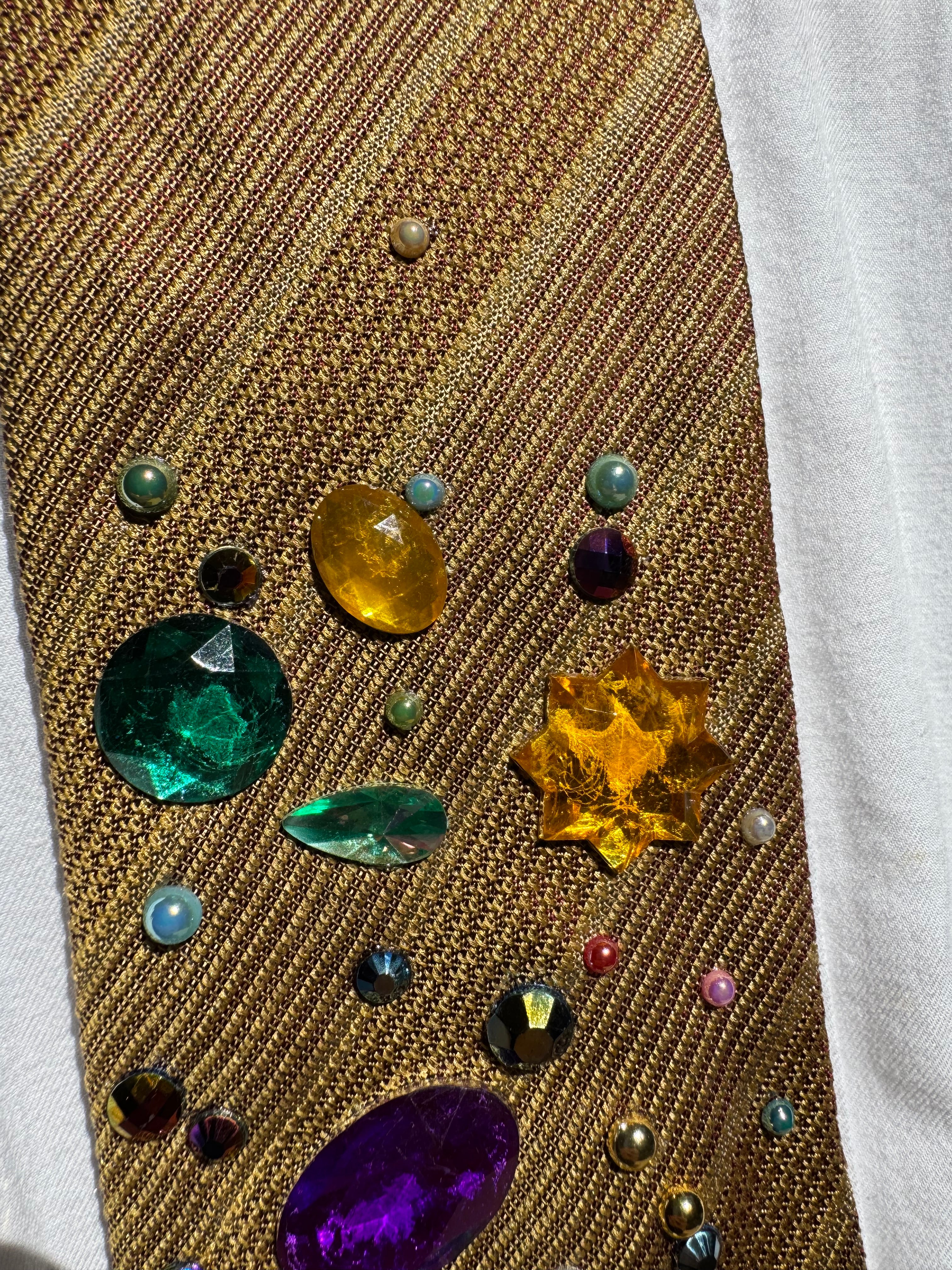 Gold Pikachu Stargazing Pokemon Tie