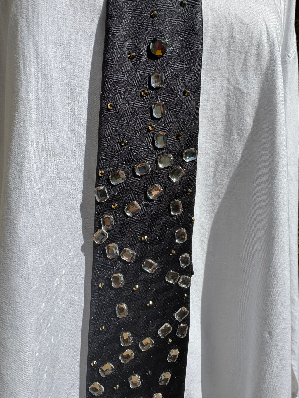Black Ricocheting Bullet Baguette Trail Western Royalty Tie