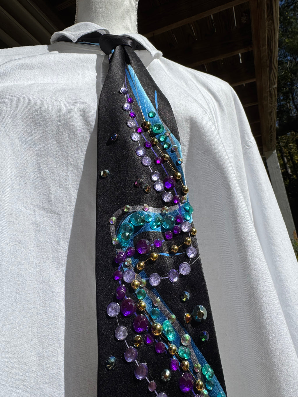 Black Futuristic Swirls Future Trunkz Dragon Ball Z Tie