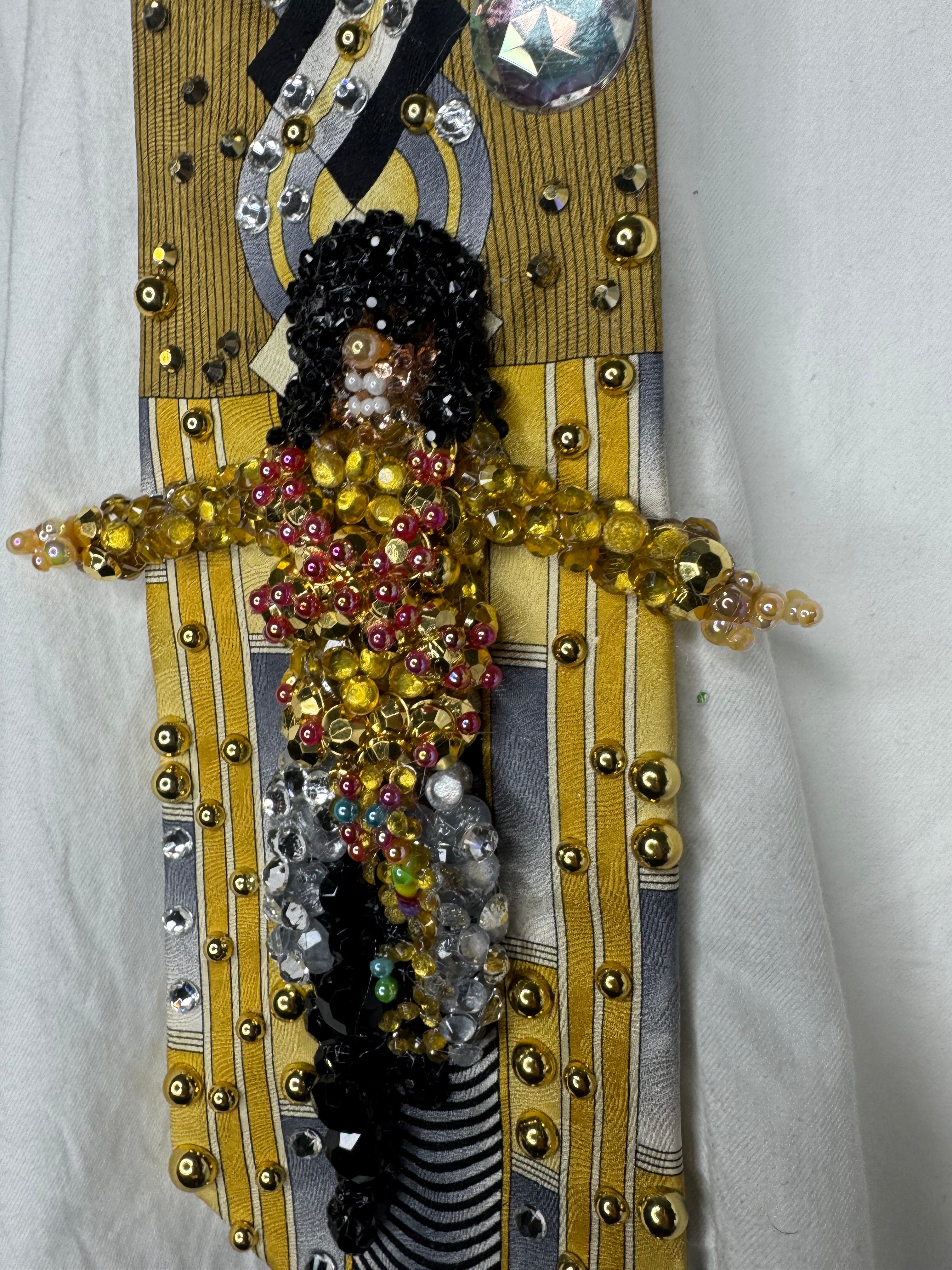 Gold Michael Jackson Hitting T Cross Jump Move in Remember the Time Music Video Tie