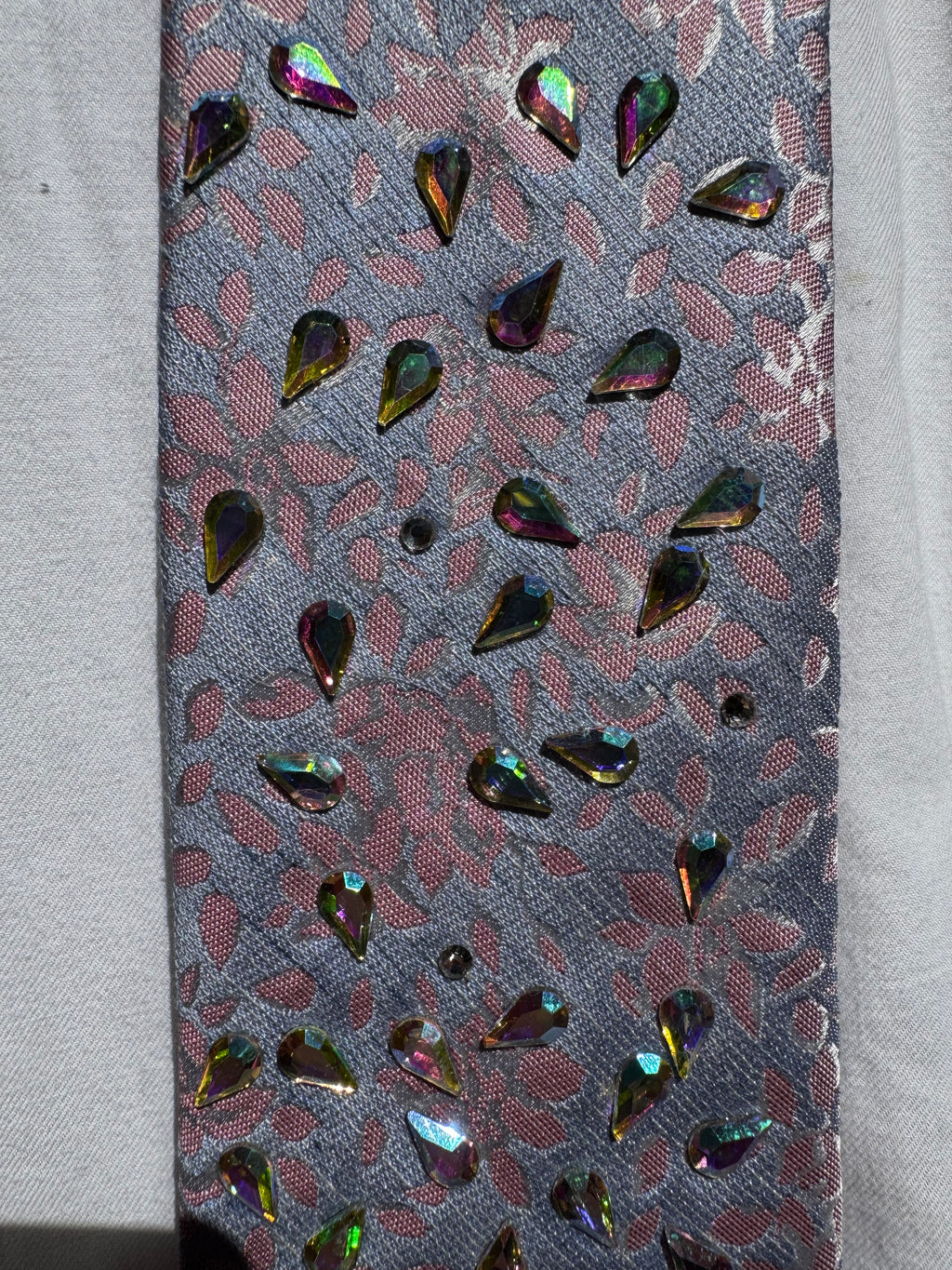 Light Purple and Pink Iridescent Autumn Leaves Royalty Tie