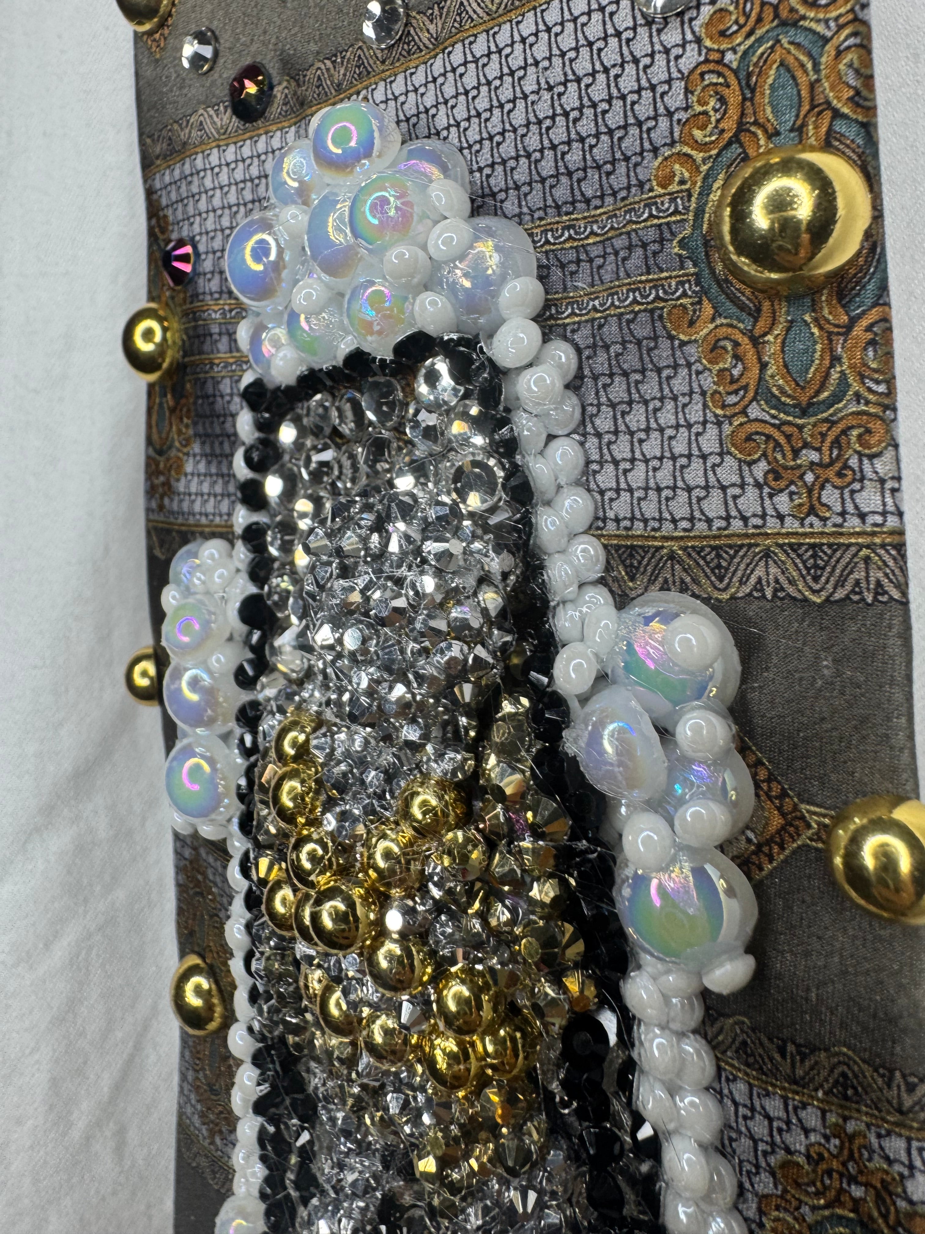 Olive Green and Blue Michael Jackson Chrome Armor MJ-2040 Space Shuttle Intro For HIStory World Tour In Munich 1997 Tie