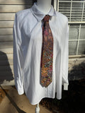 Autumn Marbled Ancient Silver Legendary Dragon Royalty Tie