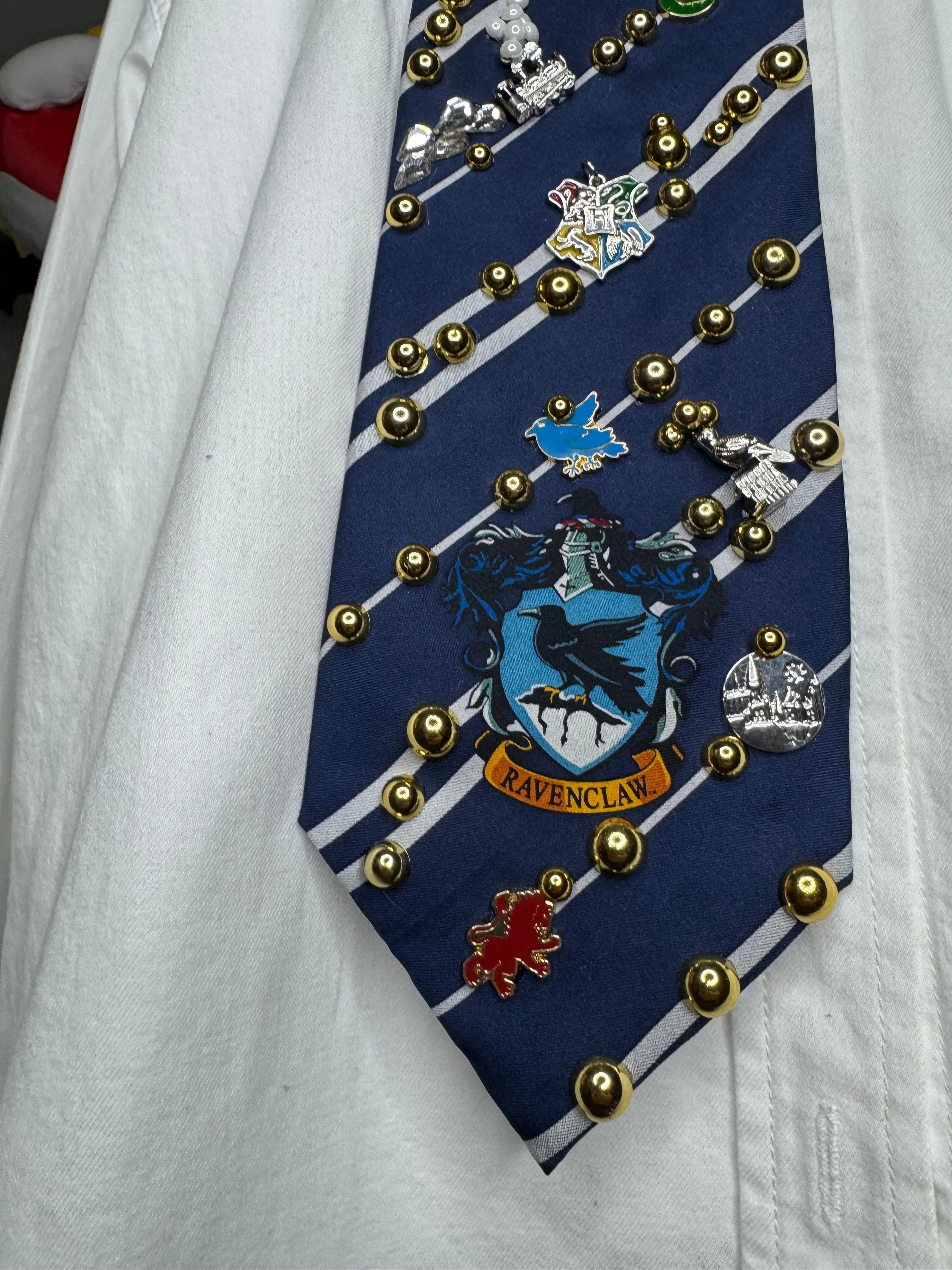 Navy Blue Ravenclaw Club Charmed Harry Potter Tie