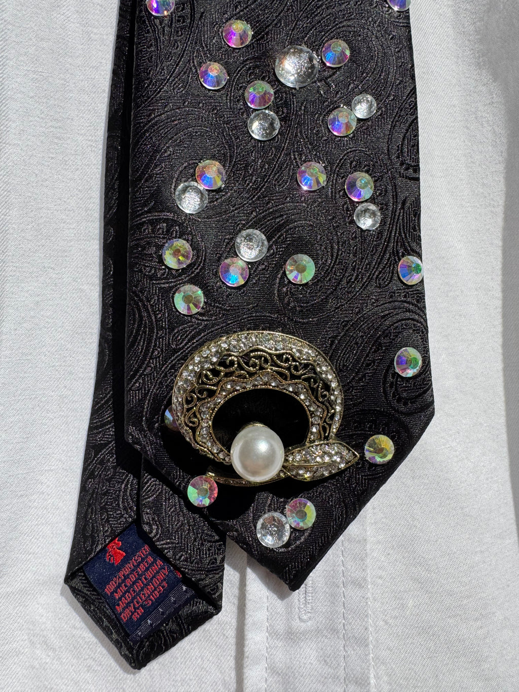 Black Paisley Iridescent Royalty Tie